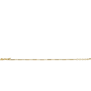 ZINZI zilveren fantasie armband 14K geel verguld staafjes ZIA1452G