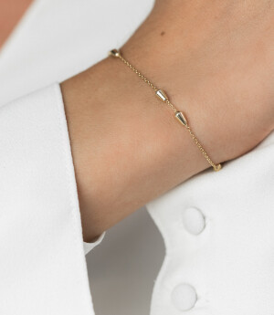 ZINZI zilveren fantasie armband geel verguld 17-19,5cm ZIA1910G