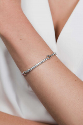 ZINZI zilveren bangle armband 3,5mm breed wit scharniersluiting ZIA1945