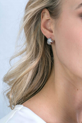 ZINZI zilveren luxe brede oorringen 14x7mm met baguette zirconia ZIO2122