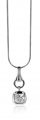 Zinzi zilveren hanger horsebit wit ZIH994 