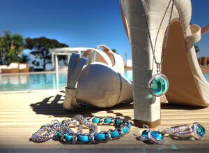 ZINZI zilveren ring turquoise rond ZIR1085