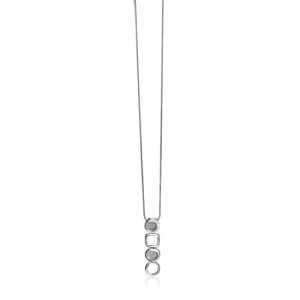 ZINZI zilveren fantasie hanger wit ZIH1211