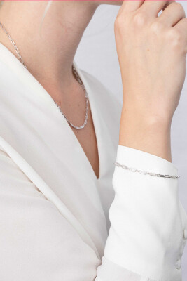 ZINZI zilveren armband met paperclip schakels en baguette witte zirconia's ZIA1993