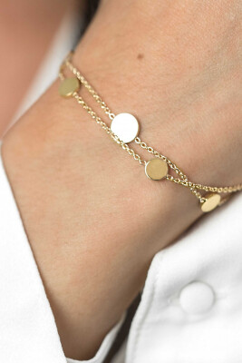 ZINZI zilveren multi-look armband geel verguld rond 19cm ZIA1808G