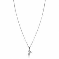 ZINZI zilveren ketting 42-45cm met hanger met drie druppelvormen ZIC2746