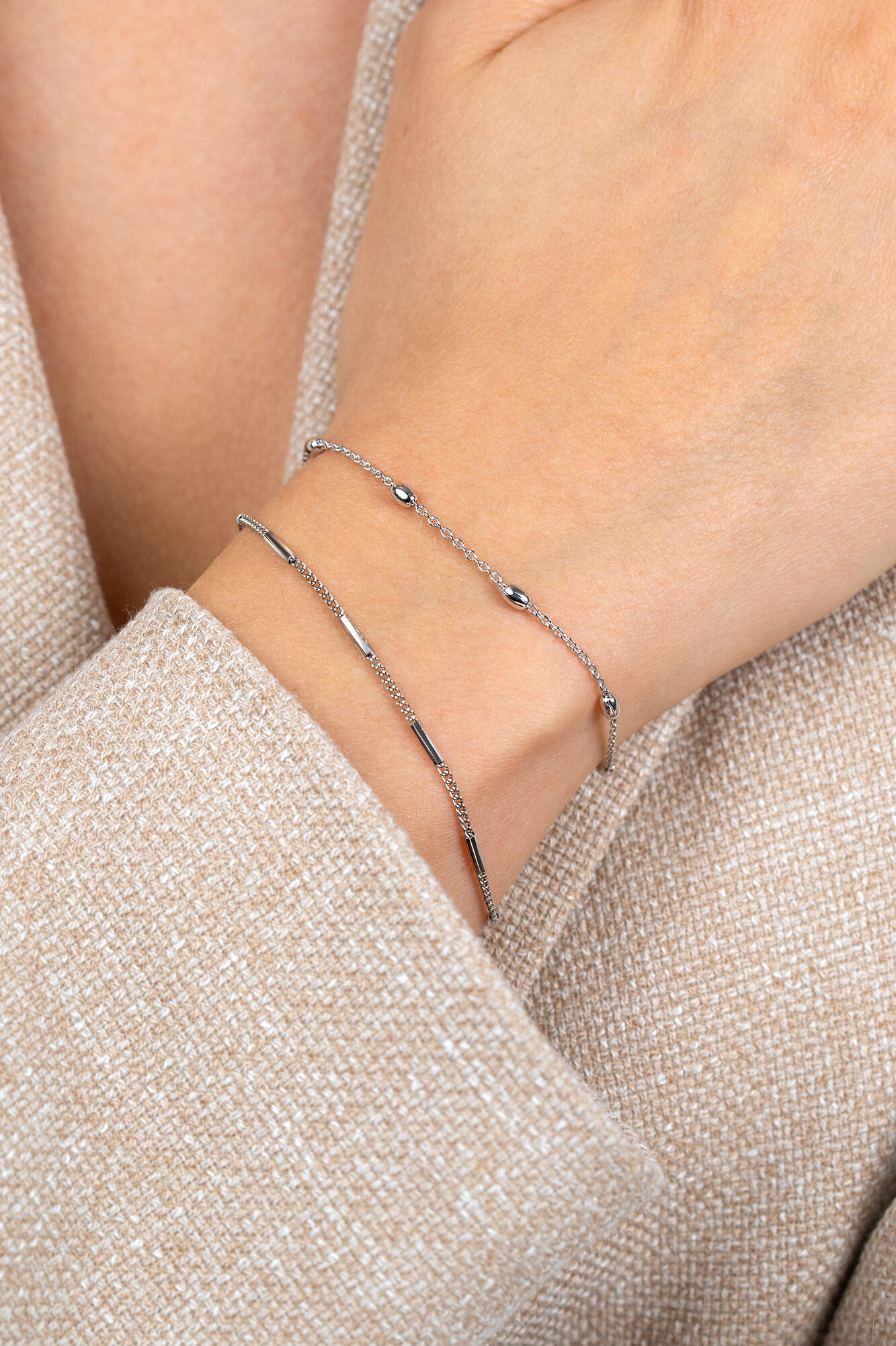 Xmas Giftset: Twee verfijnde zilveren armbanden in één stijlvolle set. Perfect om cadeau te geven. (ZIA2366 en ZIA1655) GIFTSET20