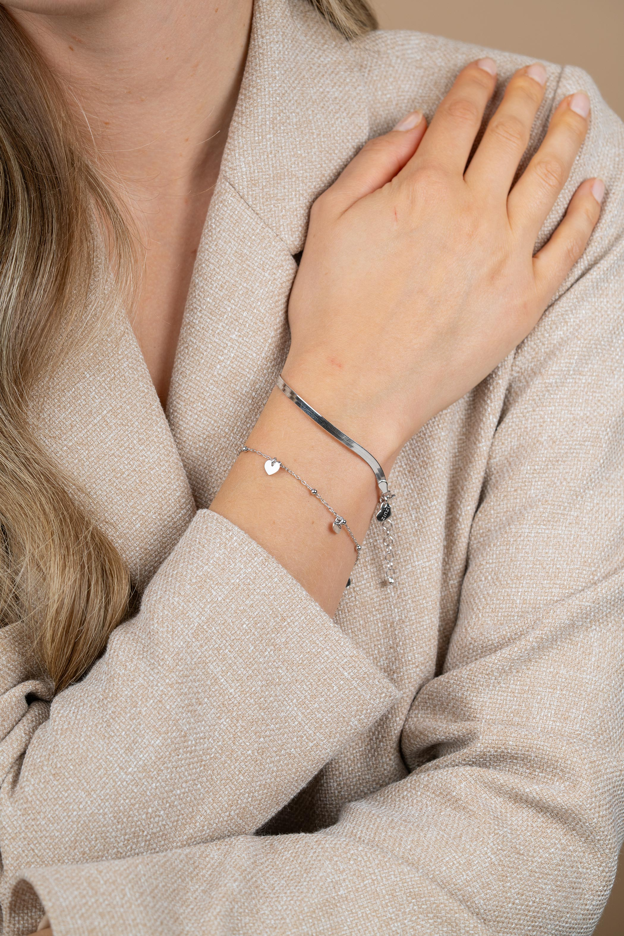 Xmas Giftset: Twee sierlijke zilveren armbanden in één stijlvolle set. Perfect om cadeau te geven. (ZIA2531 en ZIA2292) GIFTSET18