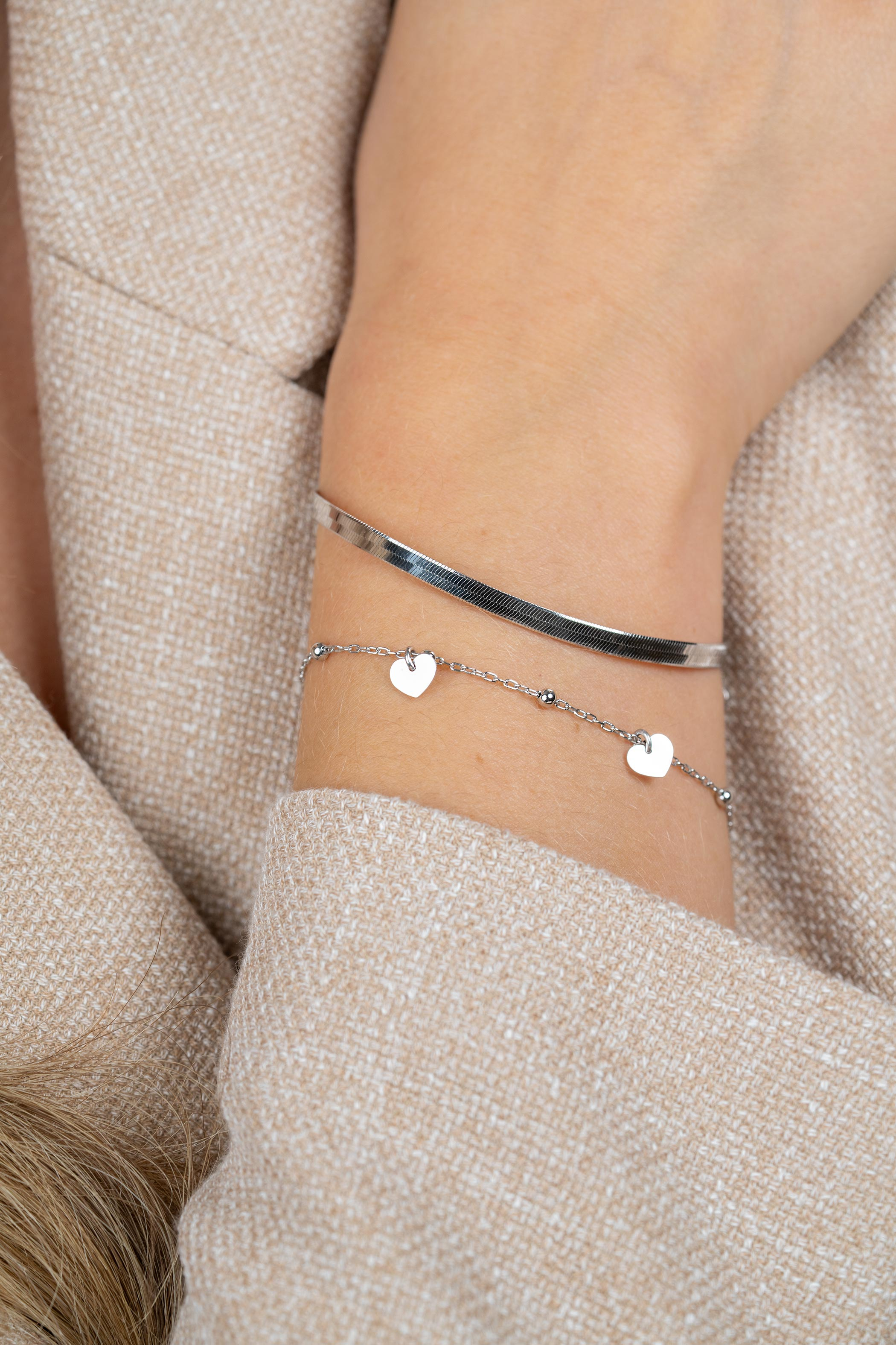 Xmas Giftset: Twee sierlijke zilveren armbanden in één stijlvolle set. Perfect om cadeau te geven. (ZIA2531 en ZIA2292) GIFTSET18