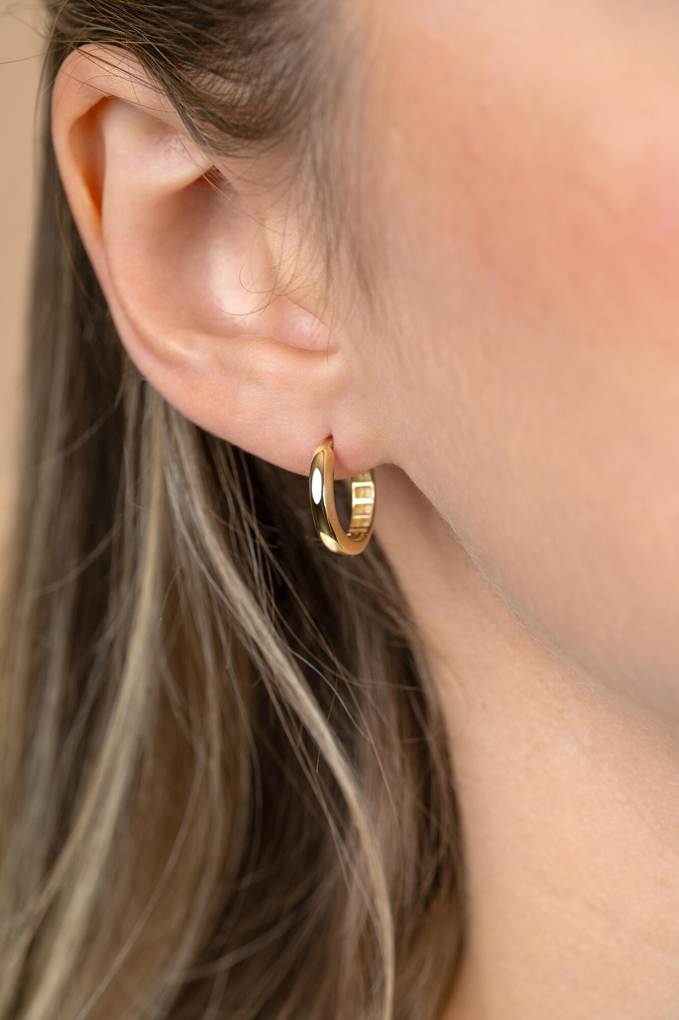 14,5mm ZINZI Gold 14 krt gouden oorringen met luxe klapsluiting 3mm brede buis ZGO568
