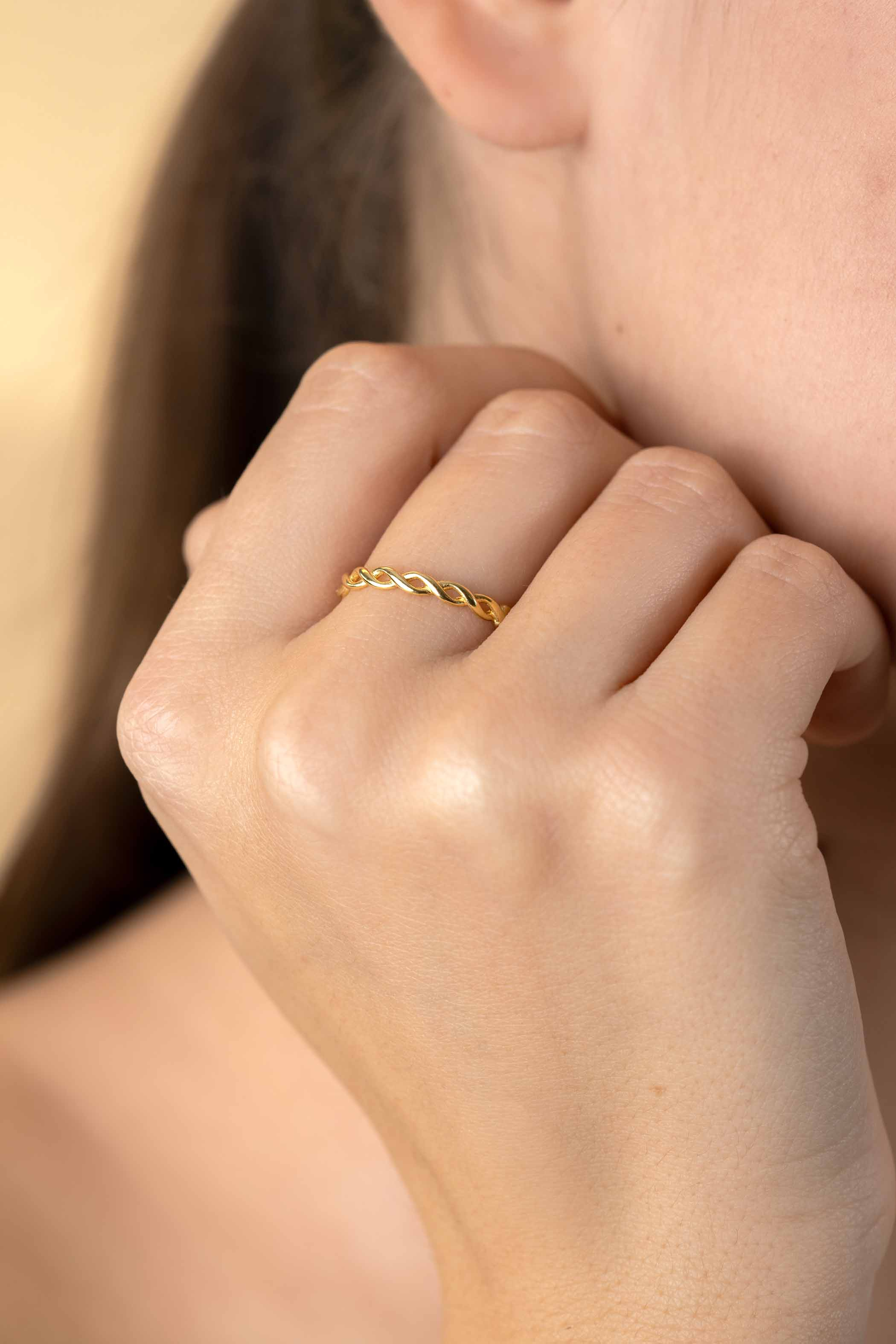 ZINZI Gold 14 krt gouden ring Infinity 2,5mm breed ZGR367C