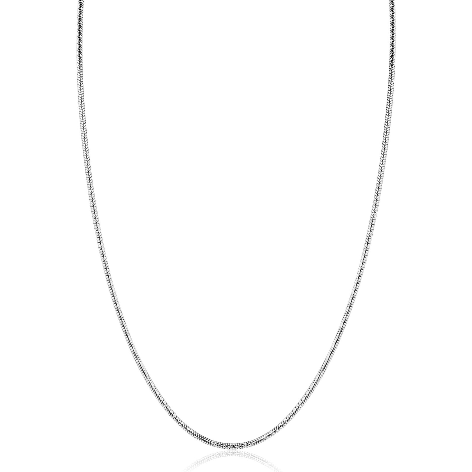 ZINZI zilveren ronde slangen ketting (1,6mm breed) 42-45cm ZIC2848