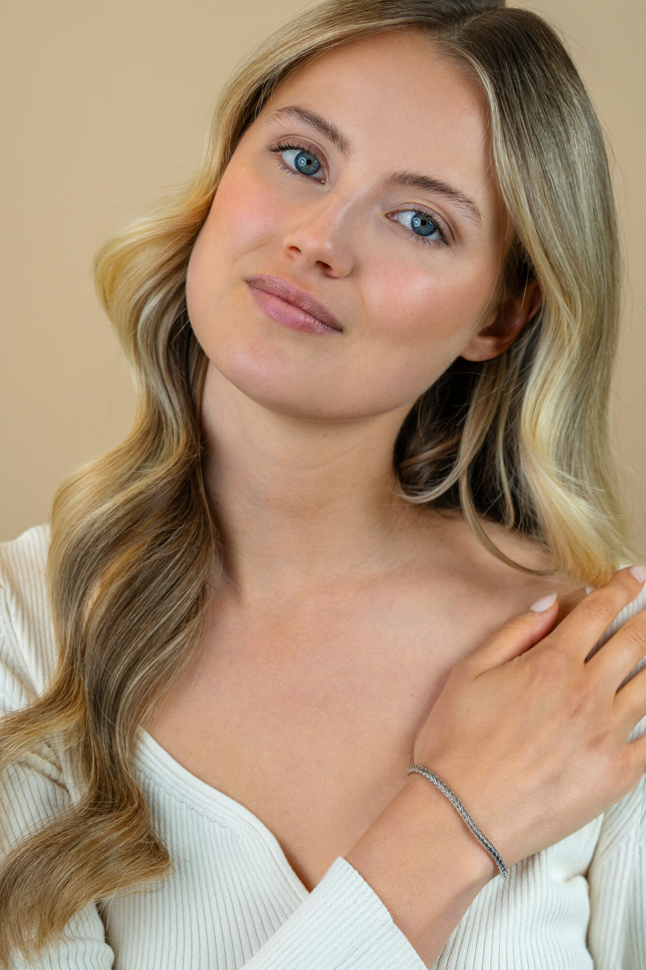 ZINZI zilveren schakelarmband vossenstaart 3.0mm breed ZIA1124