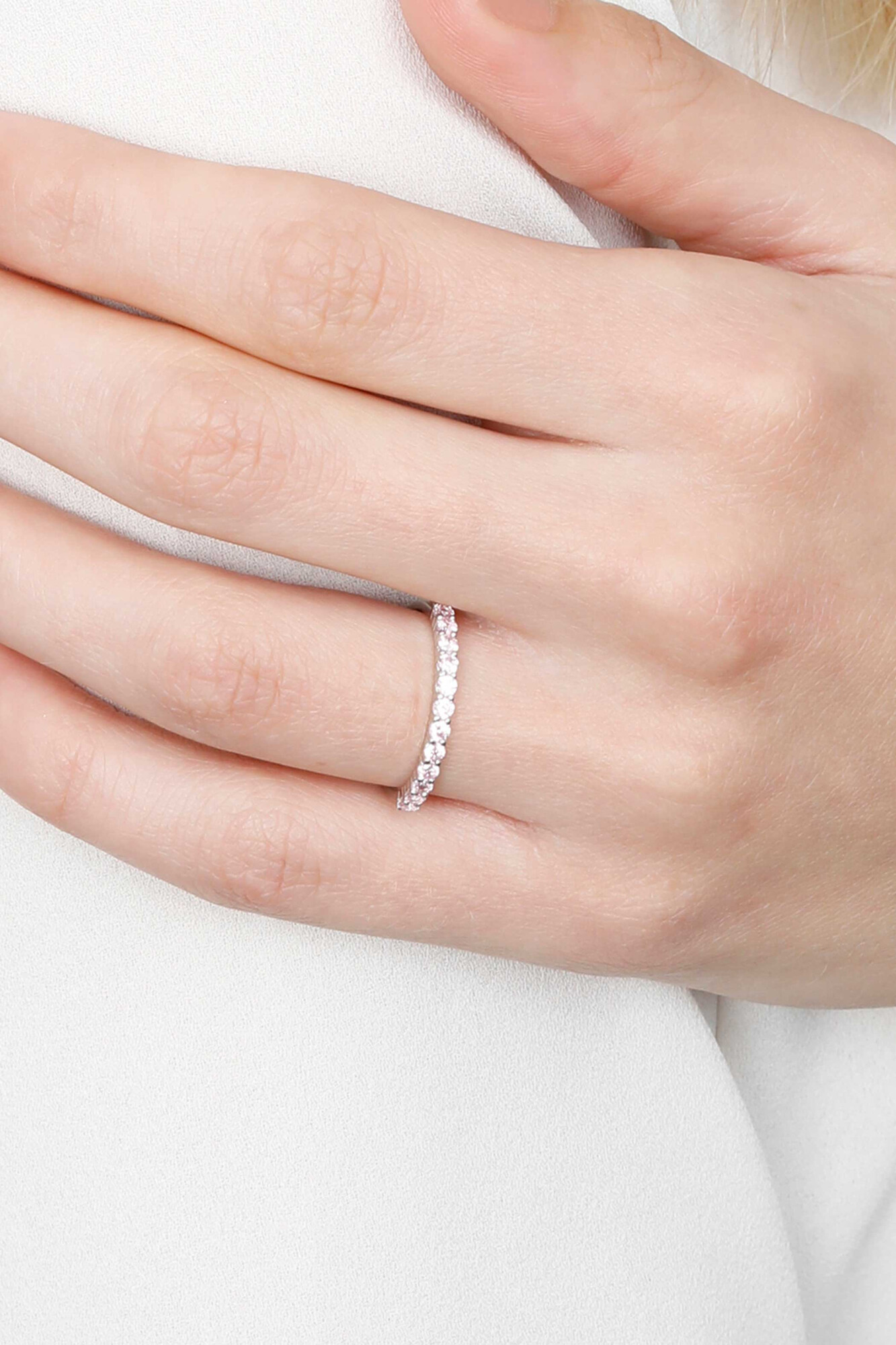 ZINZI zilveren ring roze ZIR827RC