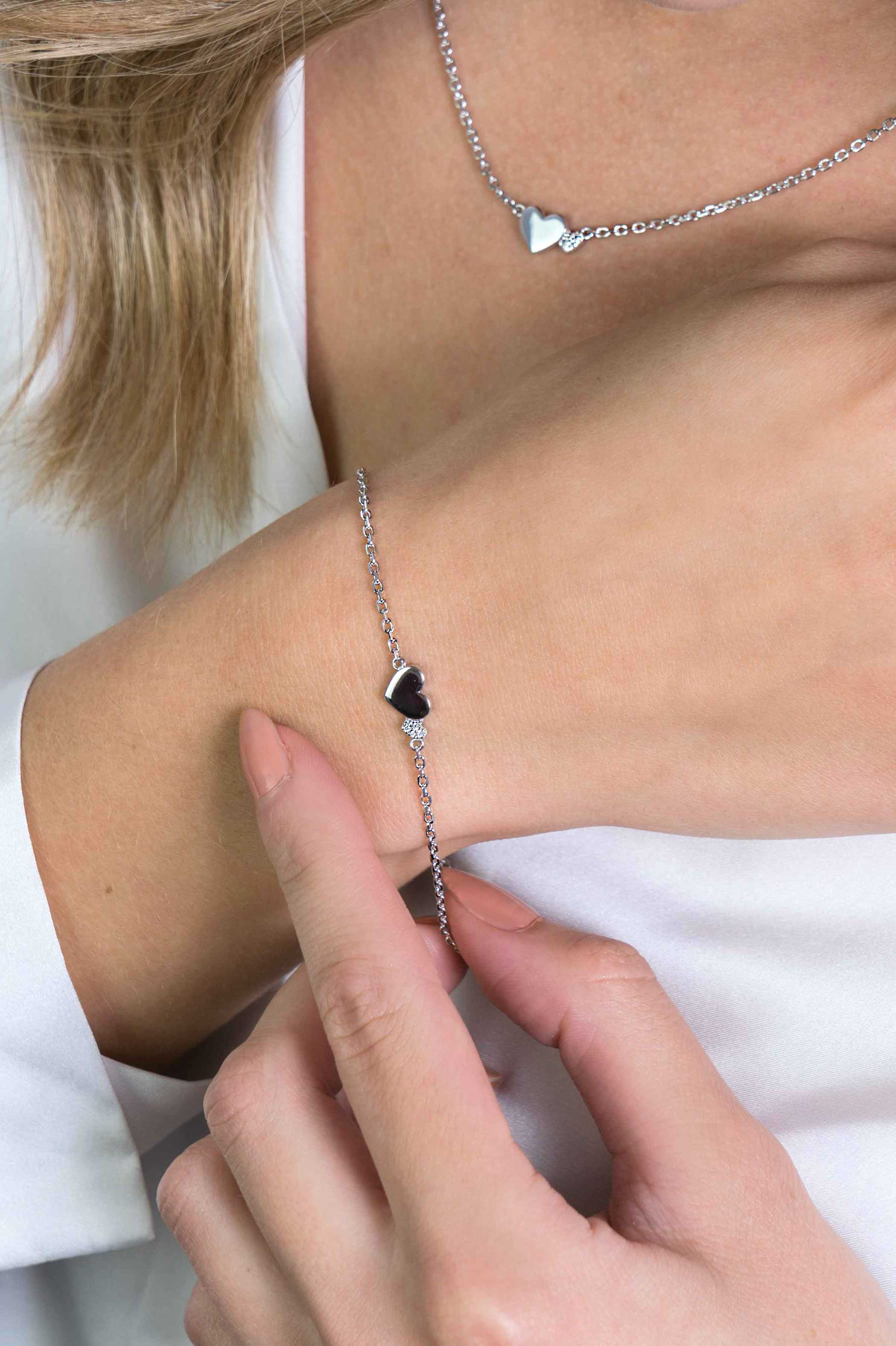 ZINZI zilveren armband met hartjes zirconia's/zilver 18-20cm ZIA2137