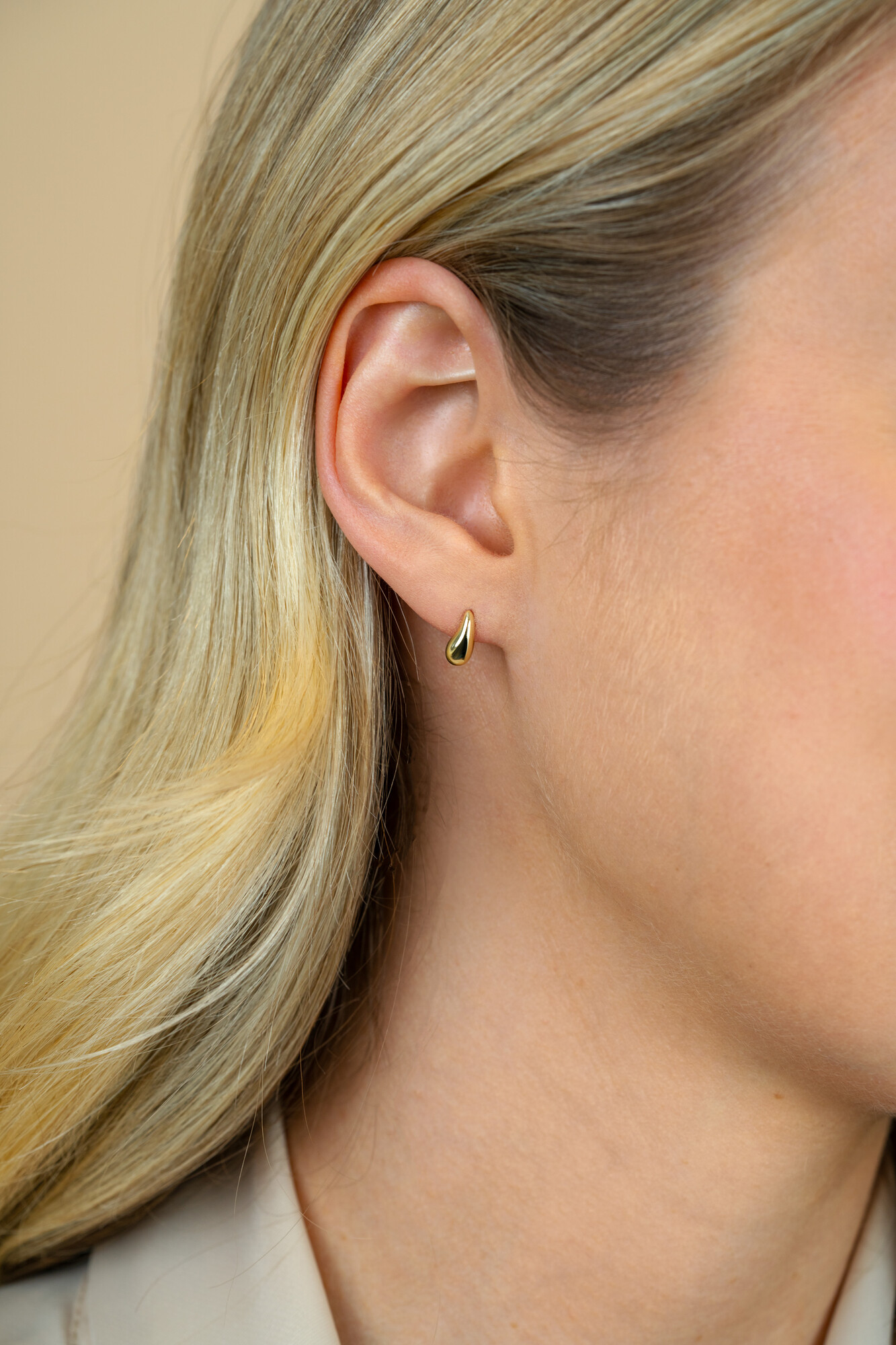 8,5mm ZINZI gold plated zilveren oorstekers druppelvorm ZIO2719G