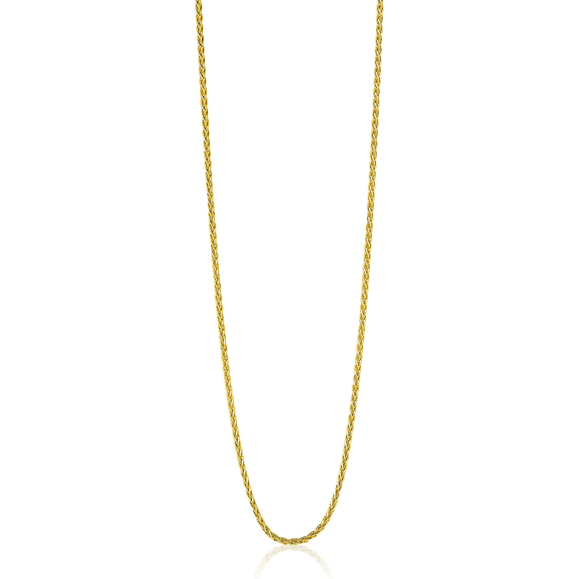 70 cm ZINZI zilveren palmier ketting geel verguld ZILC-P70G