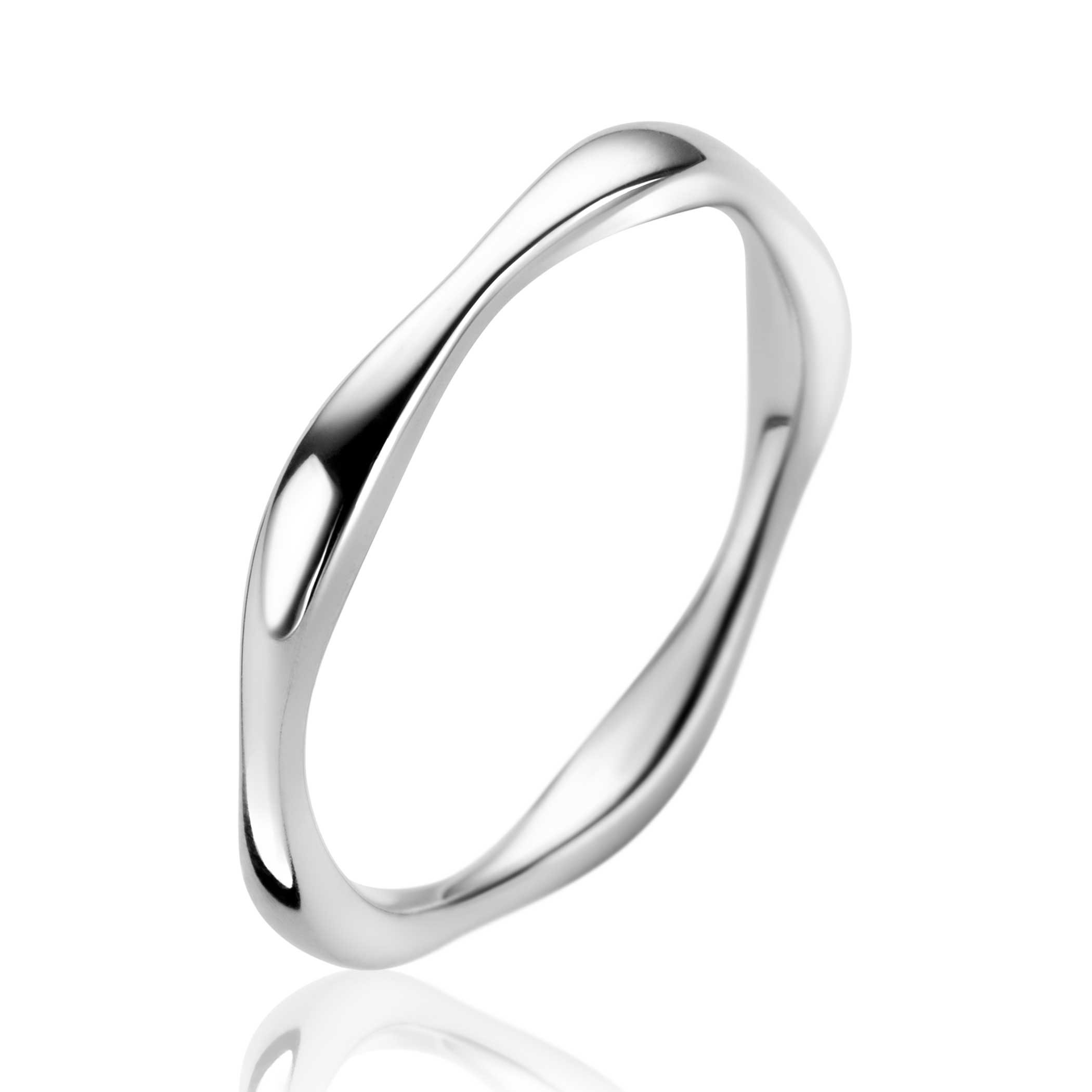 ZINZI zilveren ring organisch gevormd 2,5mm breed ZIR2610C