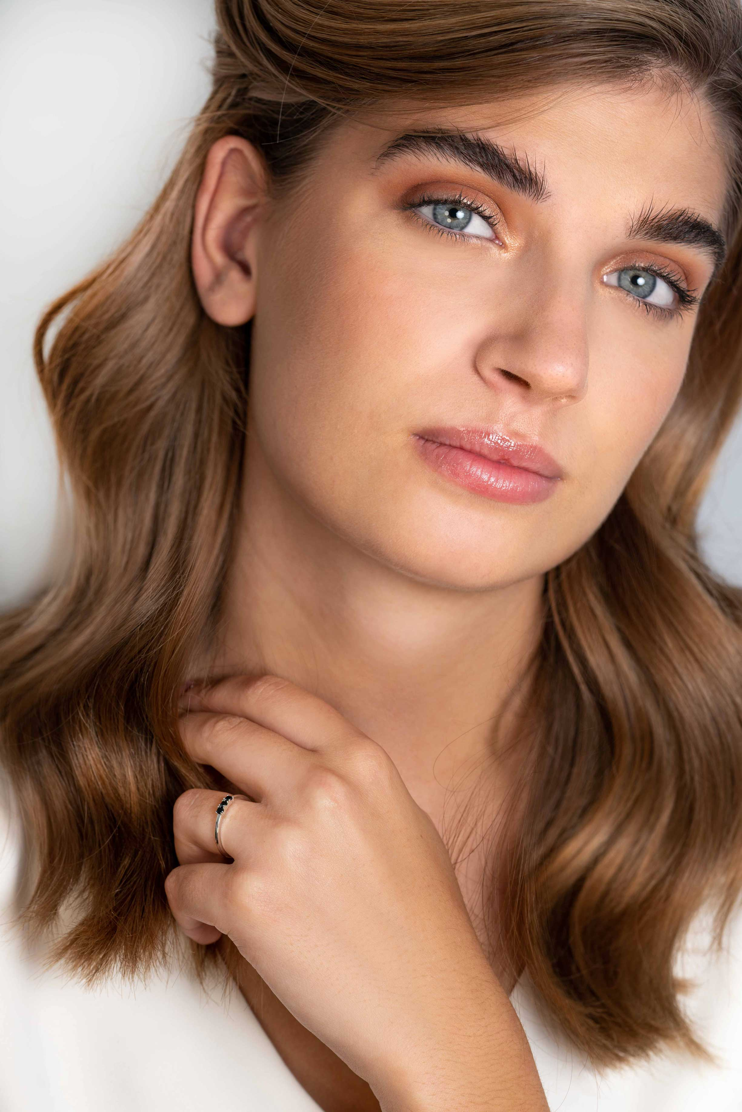 ZINZI zilveren aanschuifring chaton gezet zwart ZIR2127ZC