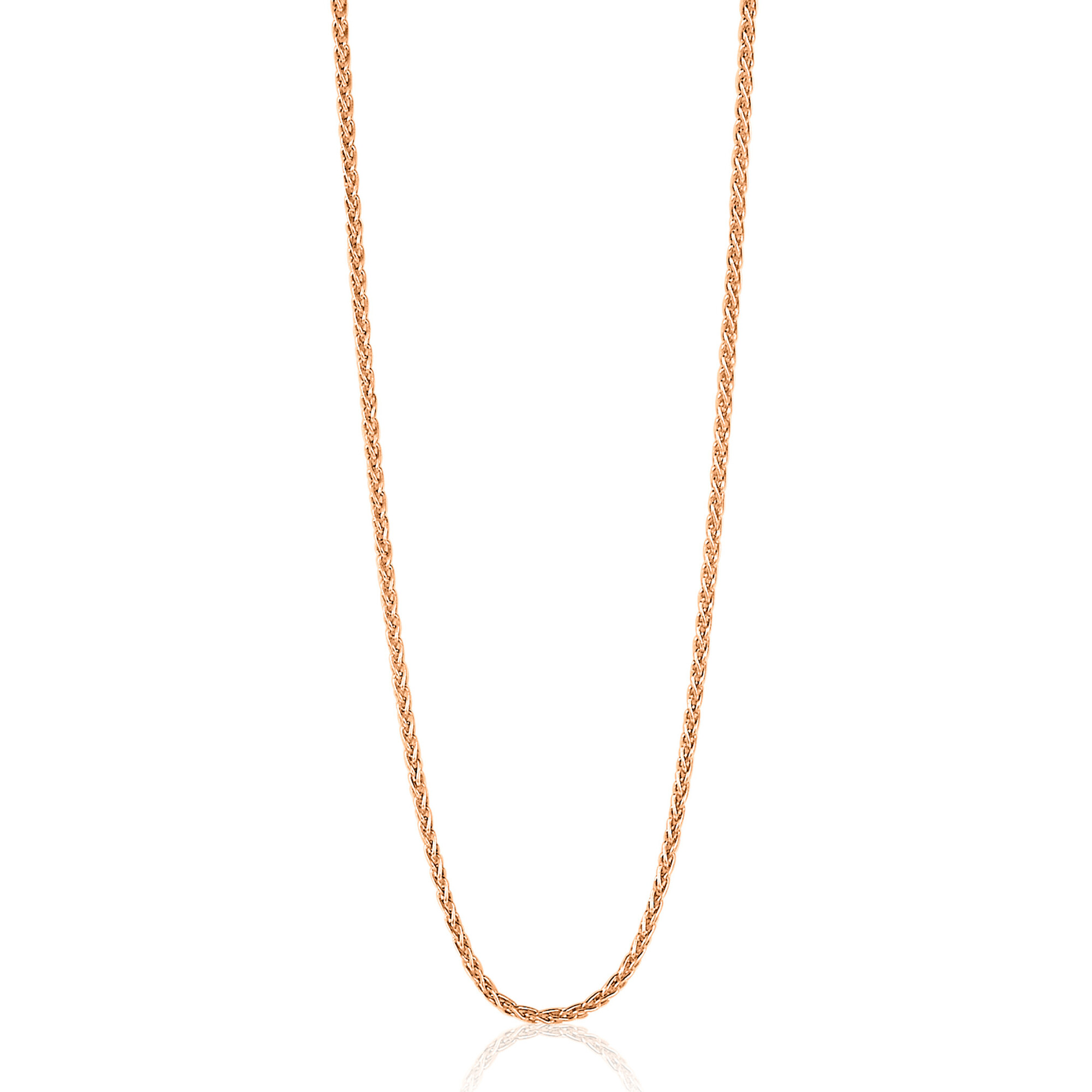 70 cm ZINZI zilveren palmier ketting rosé verguld ZILC-P70R