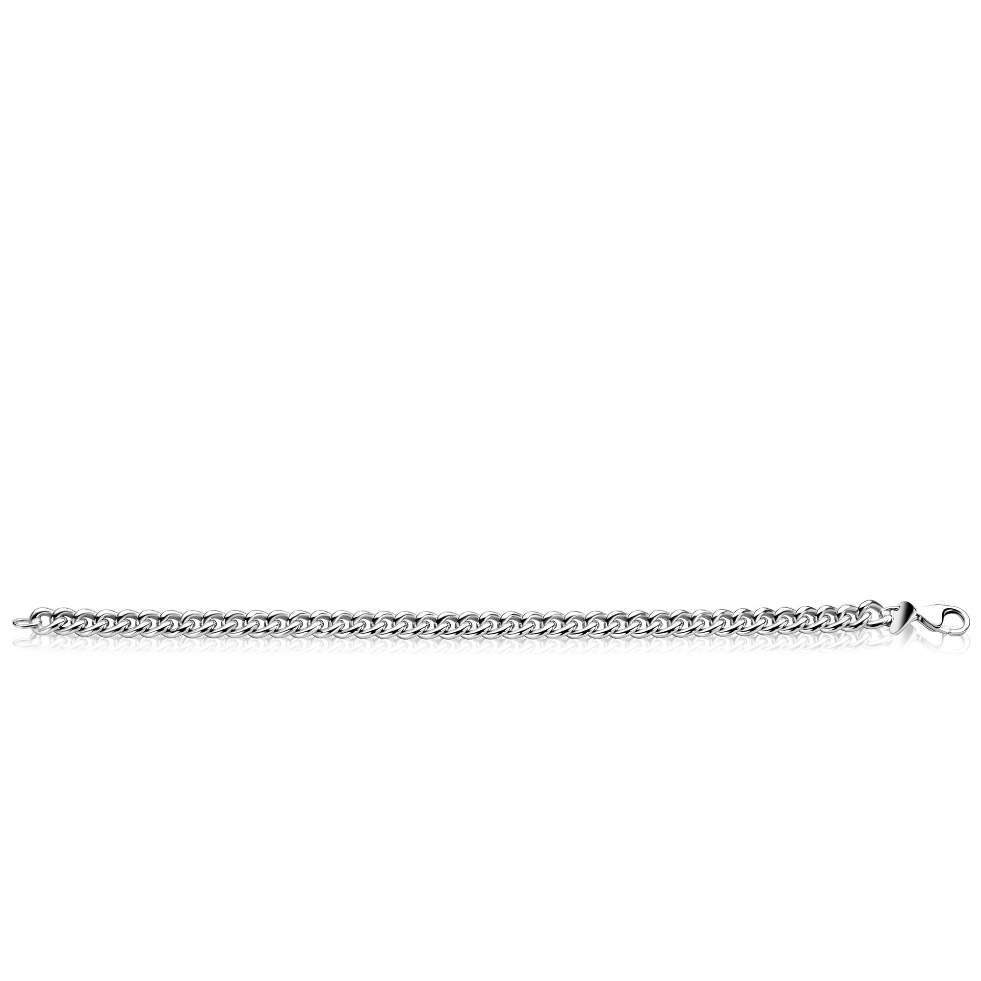ZINZI zilveren massieve gourmet armband 6,3mm breed 19,5cm ZIA2852