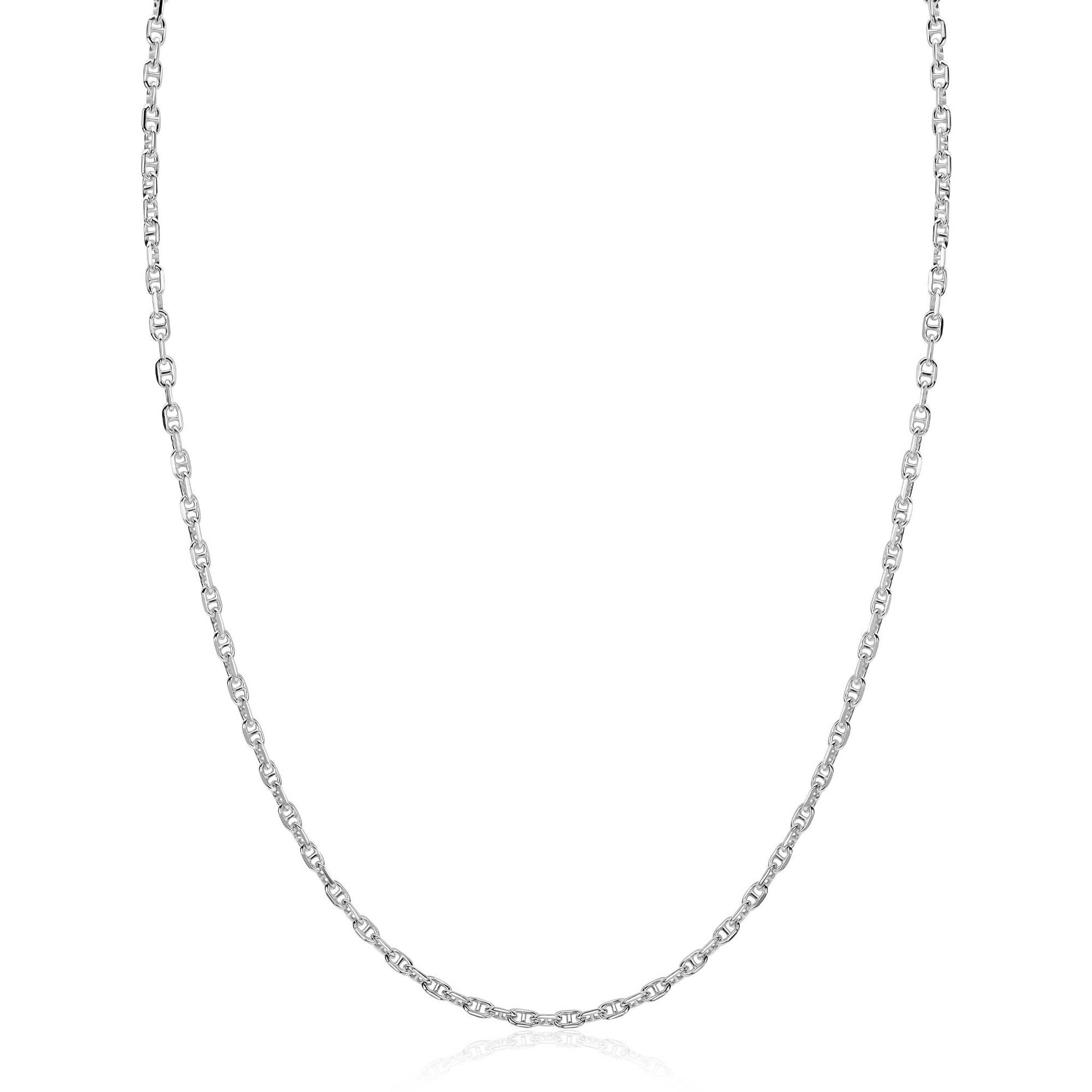 ZINZI zilveren marine schakel ketting (2,3mm breed) 42-45cm ZIC2841