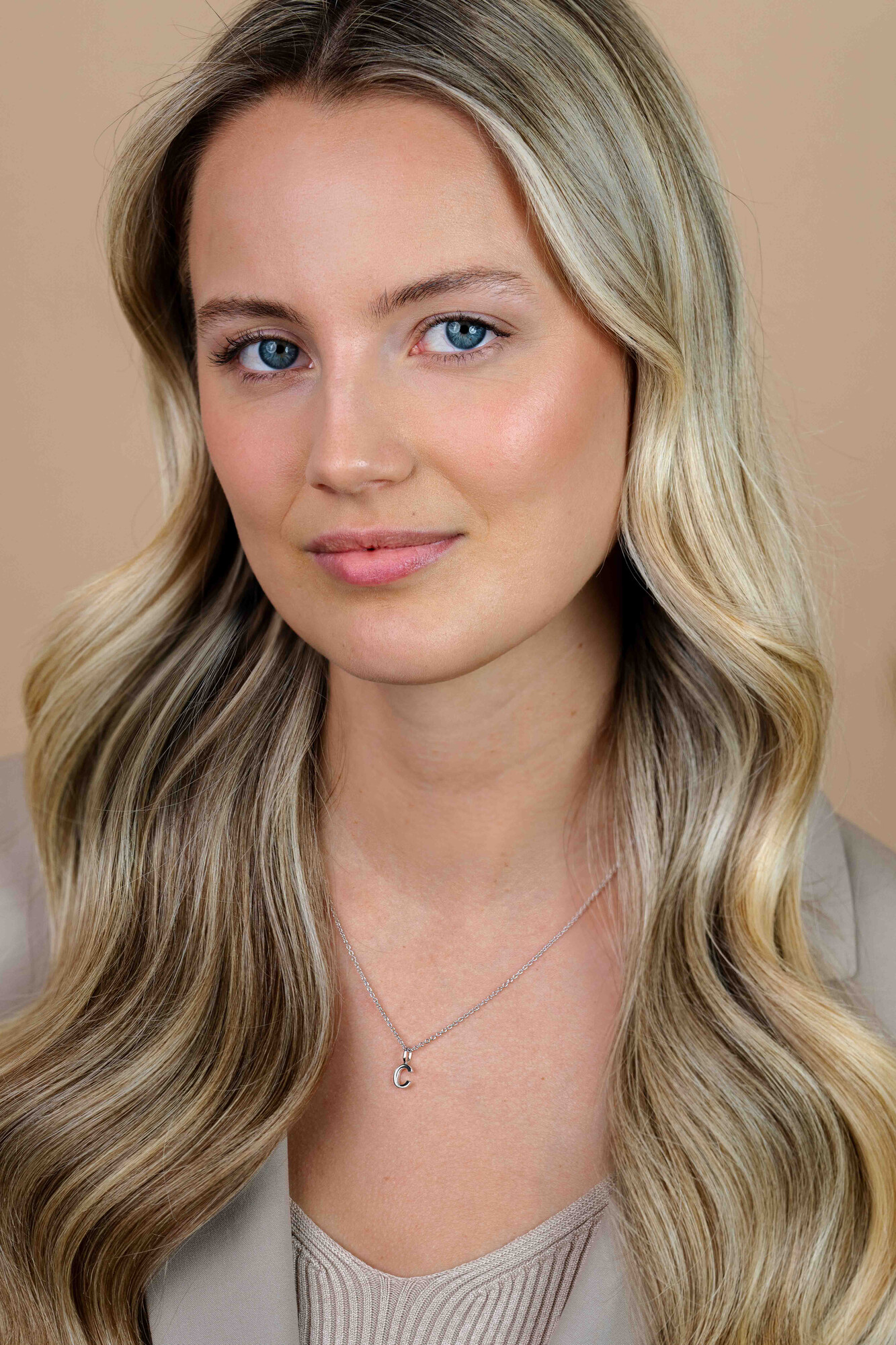 ZINZI zilveren letter hanger C ZIH2140C