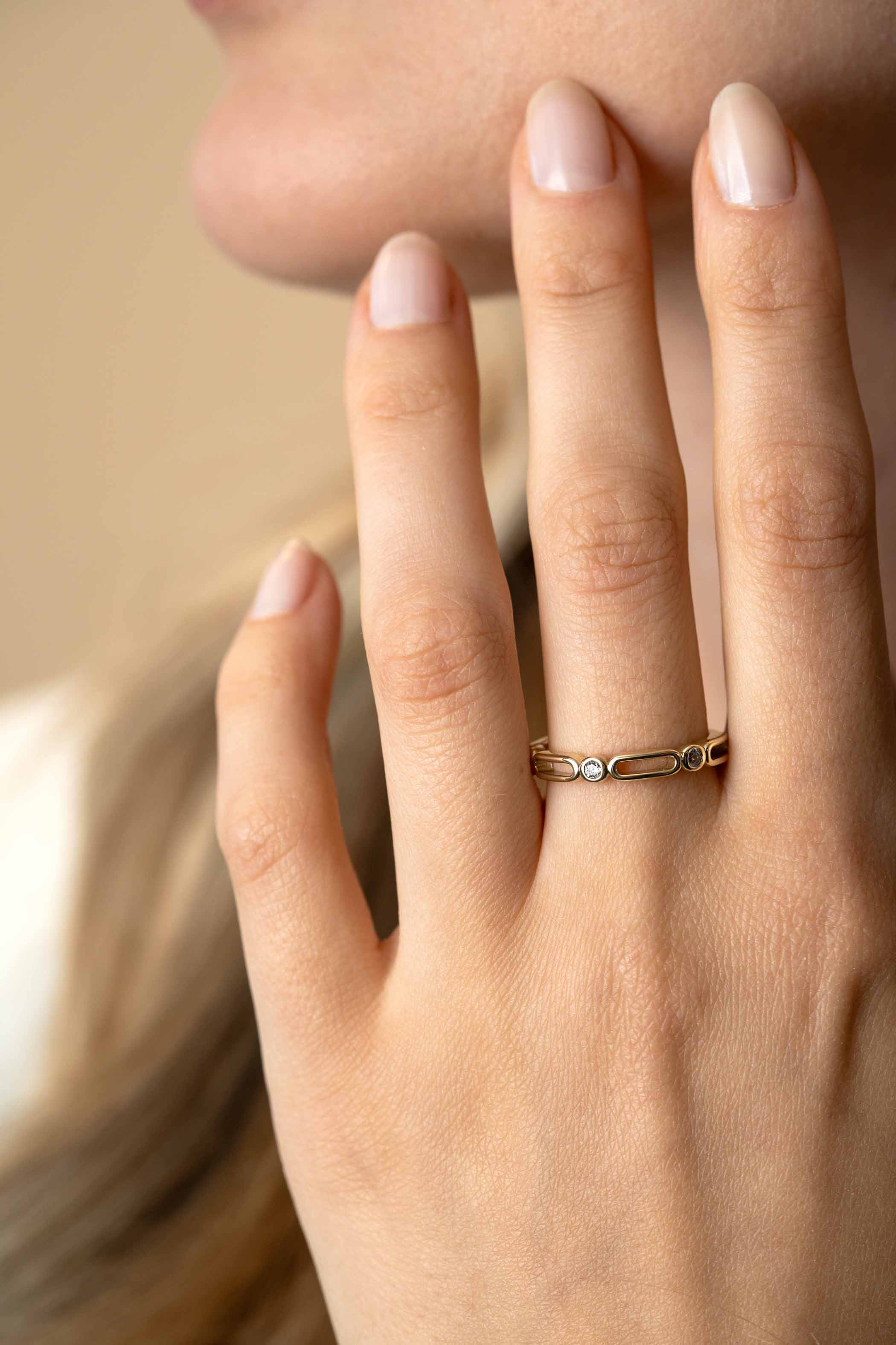 ZINZI zlv. aanschuifring mt.56