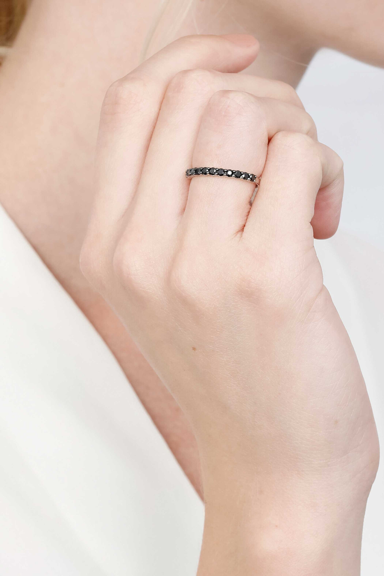 ZINZI zilveren ring zwart ZIR827ZC