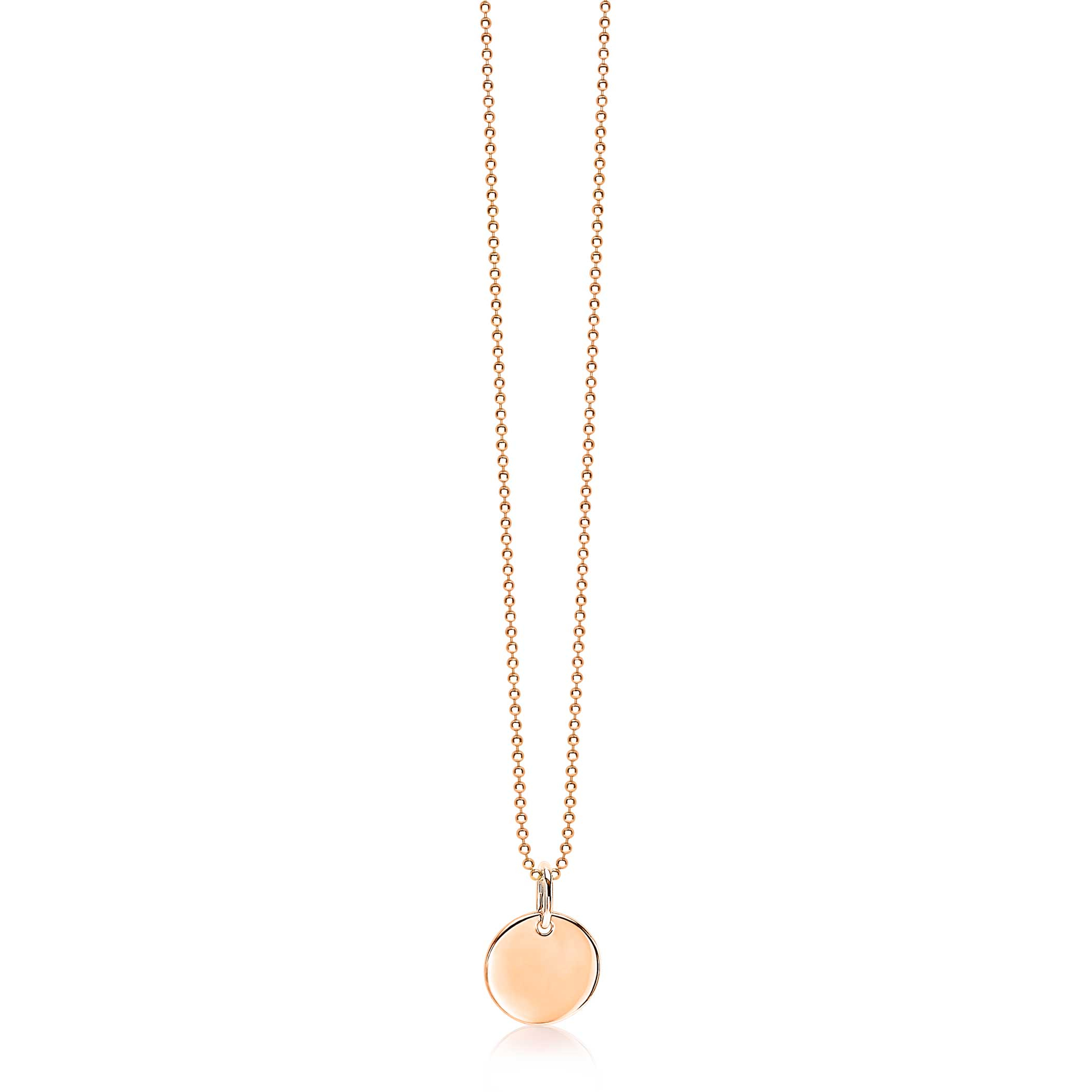 ZINZI zilveren hanger rosé verguld glad rond 12mm ZIH1825R (zonder collier)