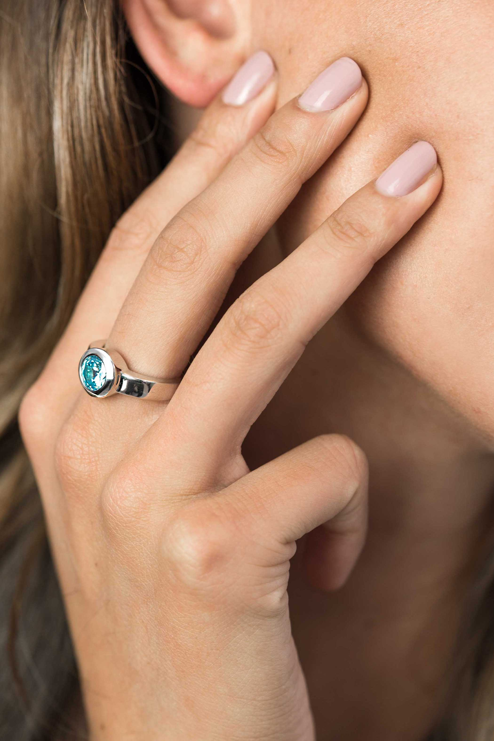 ZINZI zilveren wisselring rond ZIR1C