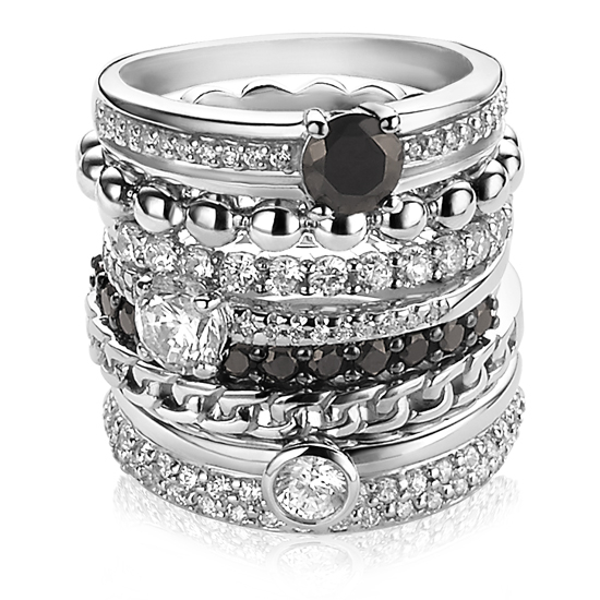 ZINZI zilveren ring wit ZIR827C