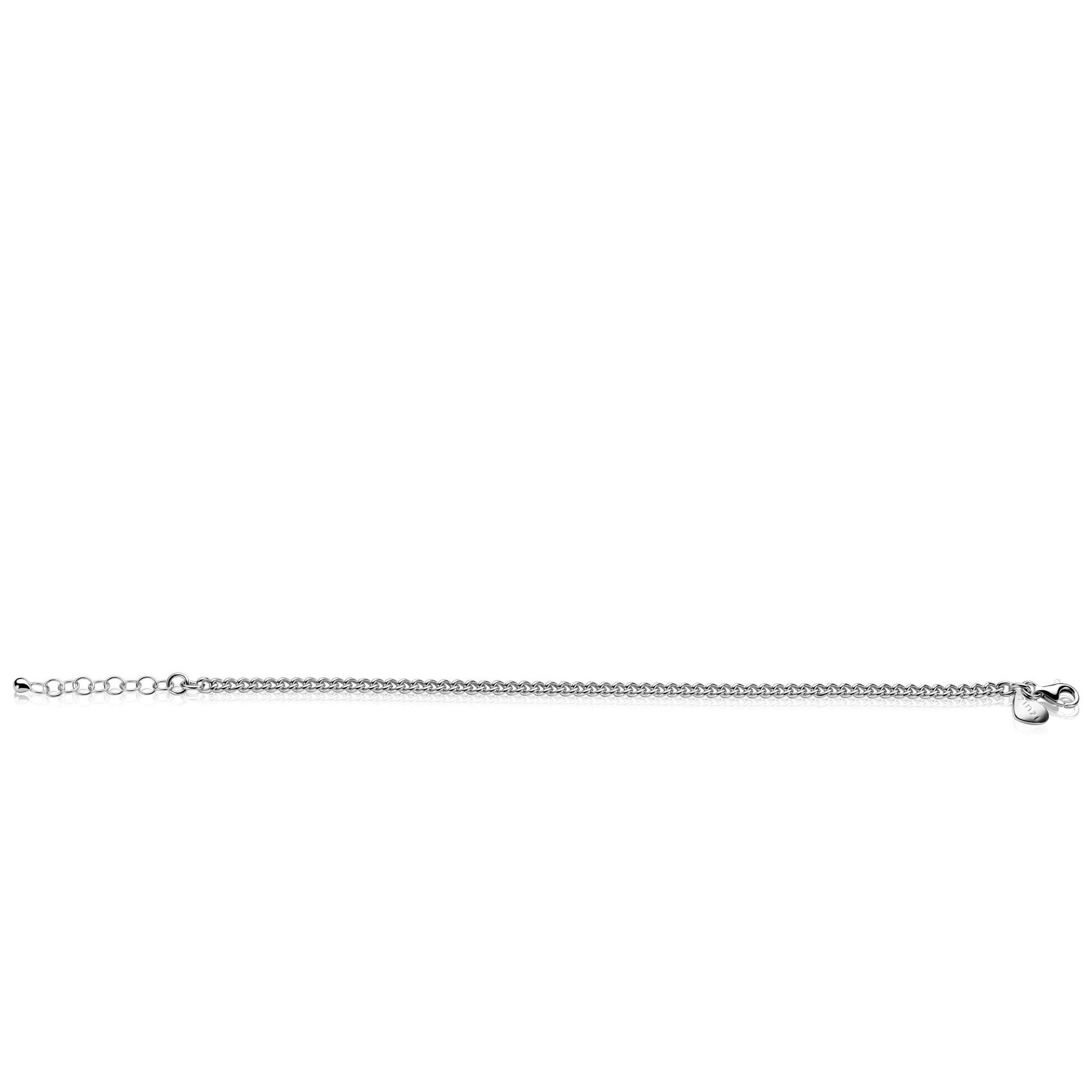 ZINZI zilveren massieve gourmet armband 3,2mm breed 17-20cm ZIA2850