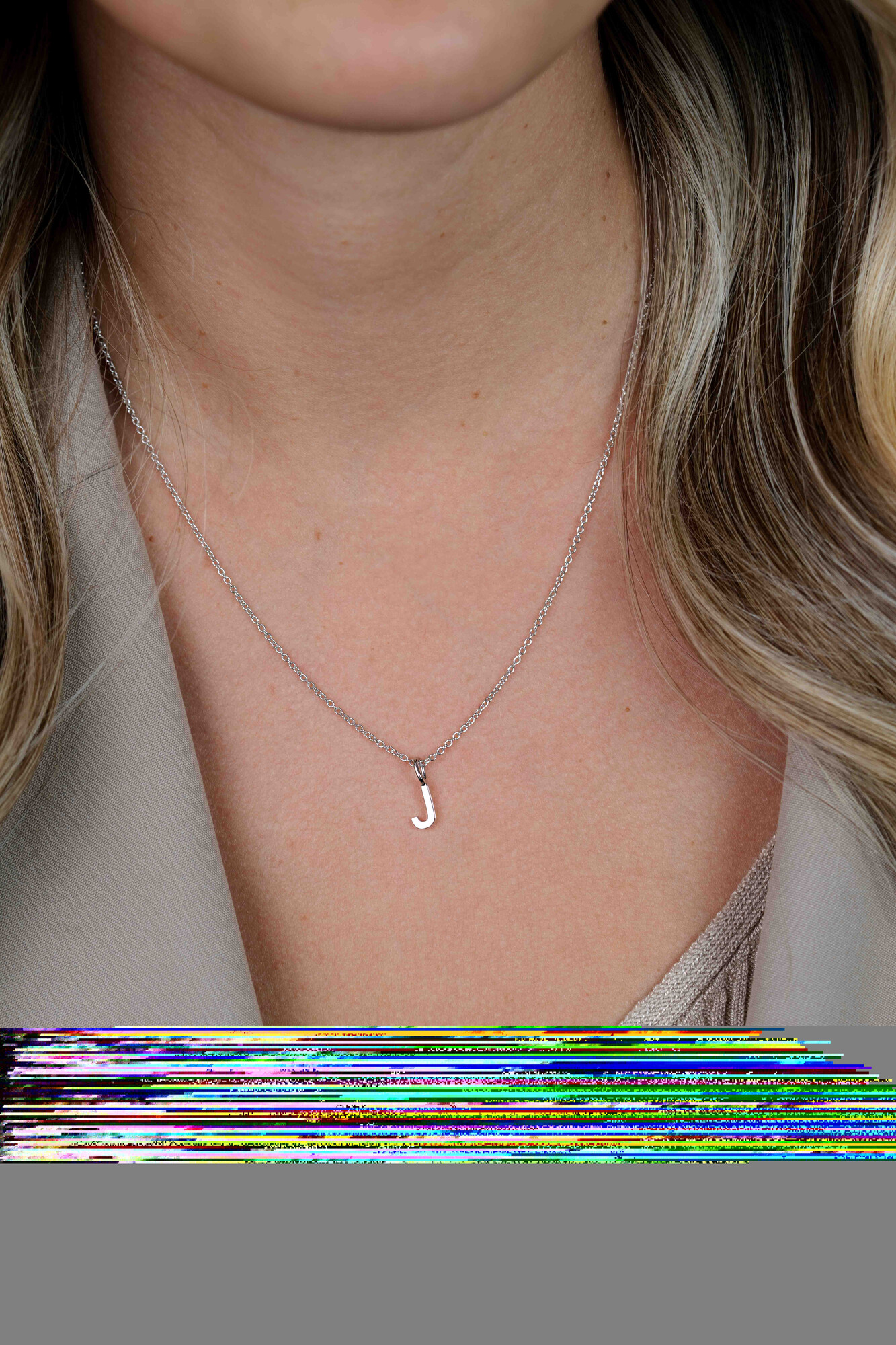 ZINZI zilveren letter hanger J ZIH2140J