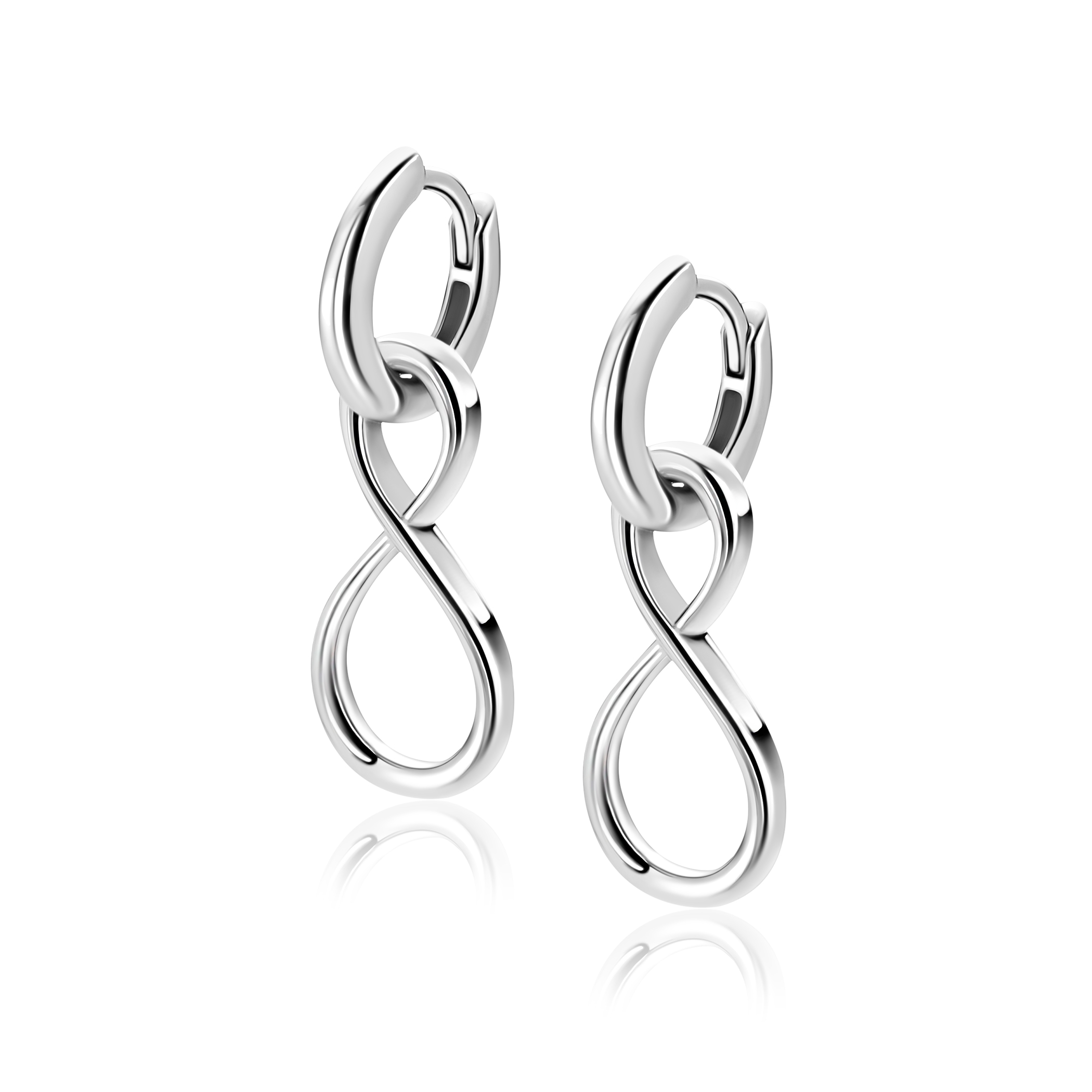 20mm ZINZI zilveren oorbedels infinity ZICH2717 (zonder oorringen)
