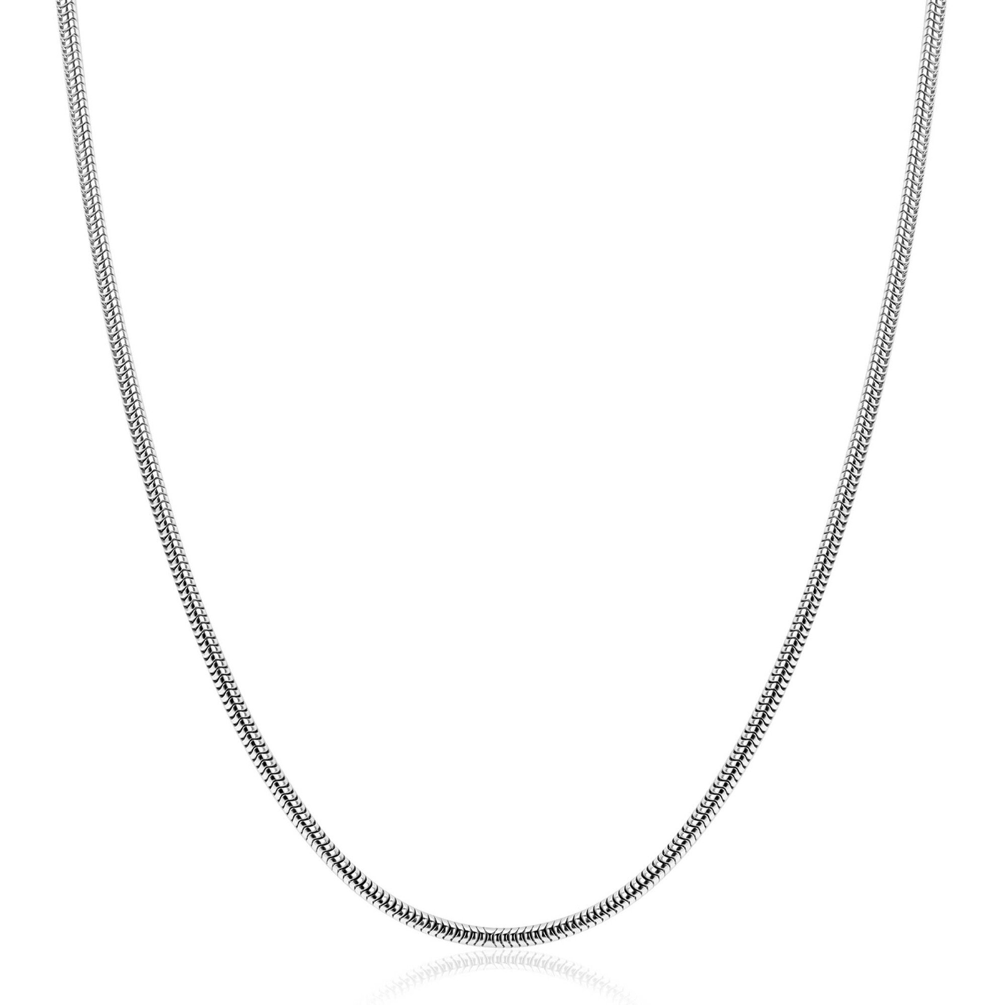 ZINZI zilveren ronde slangen ketting (2mm breed) 42-45cm ZIC2849