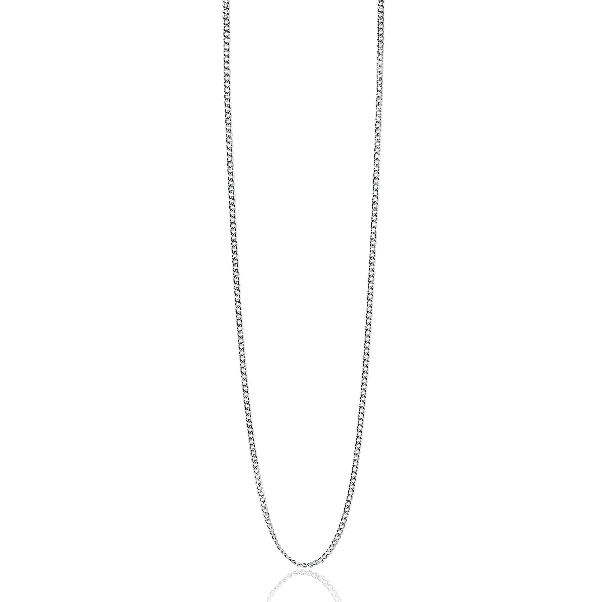 90cm ZINZI zilveren gourmet ketting. ZILC-G90