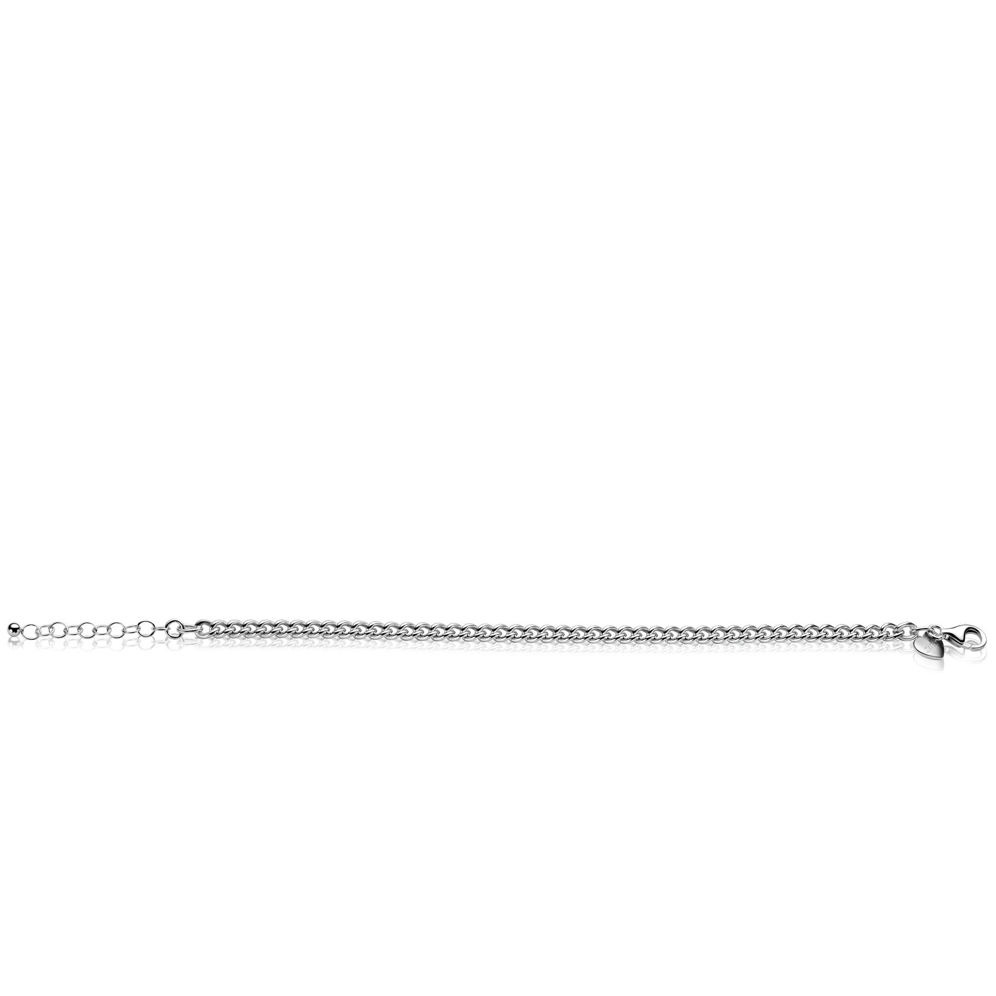 ZINZI zilveren massieve gourmet armband 4,3mm breed 17,5-21cm ZIA2851