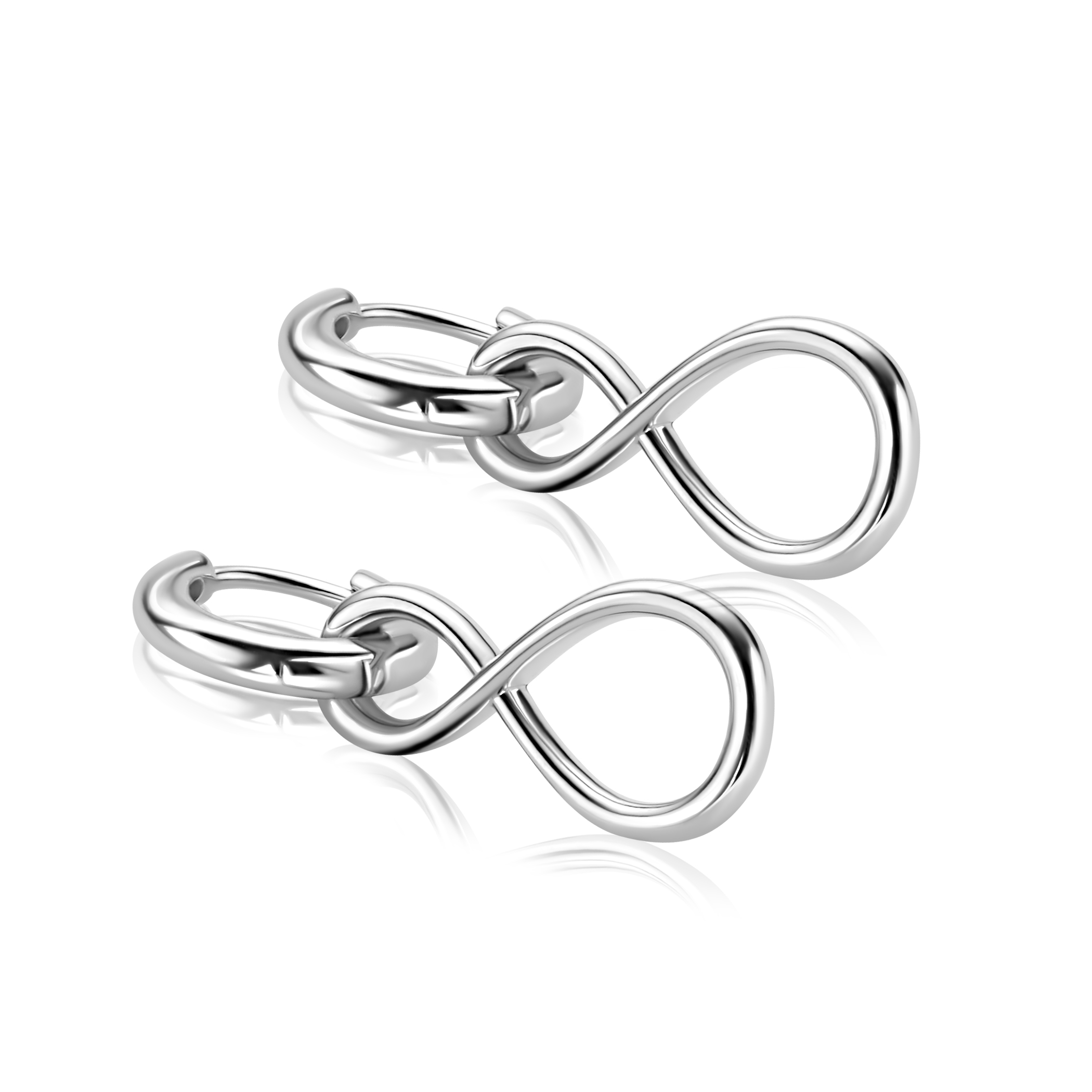20mm ZINZI zilveren oorbedels infinity ZICH2717 (zonder oorringen)