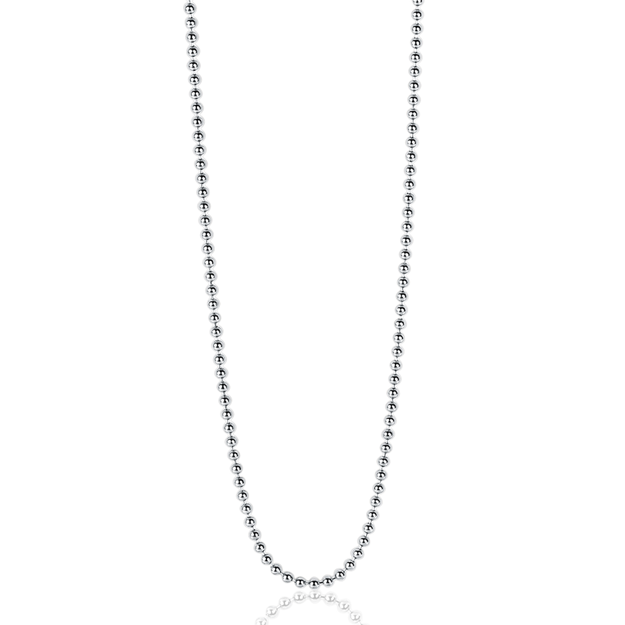 70cm ZINZI zilveren bolletjes ketting, 0,9mm breed. ZILC-B70