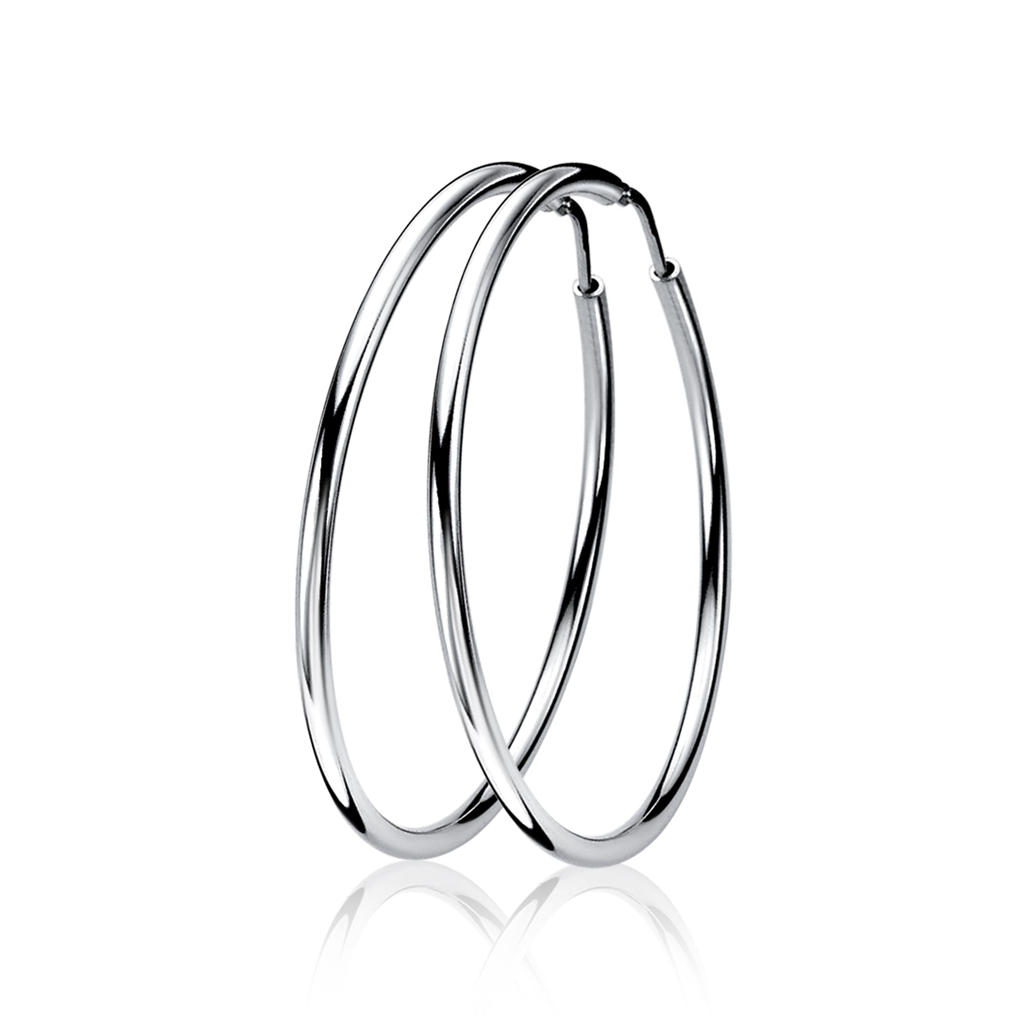 ZINZI zilveren oorringen 35 x 2mm glad ZIO435
