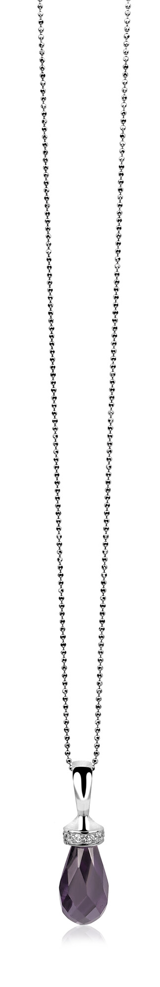 Zinzi zilveren pegelhanger paars ZIH1002P 