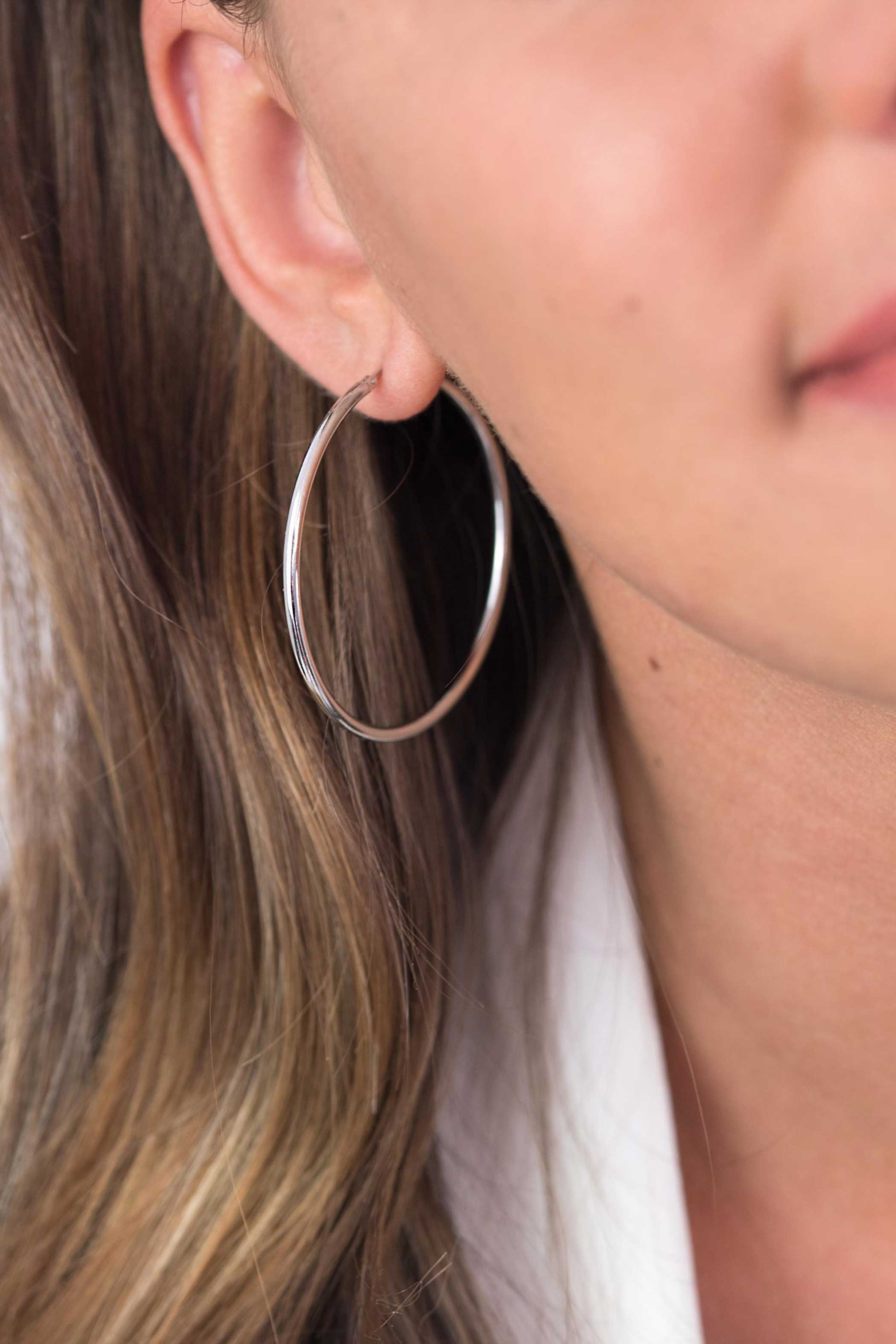 ZINZI zilveren oorringen 45 x 2mm glad ZIO436
