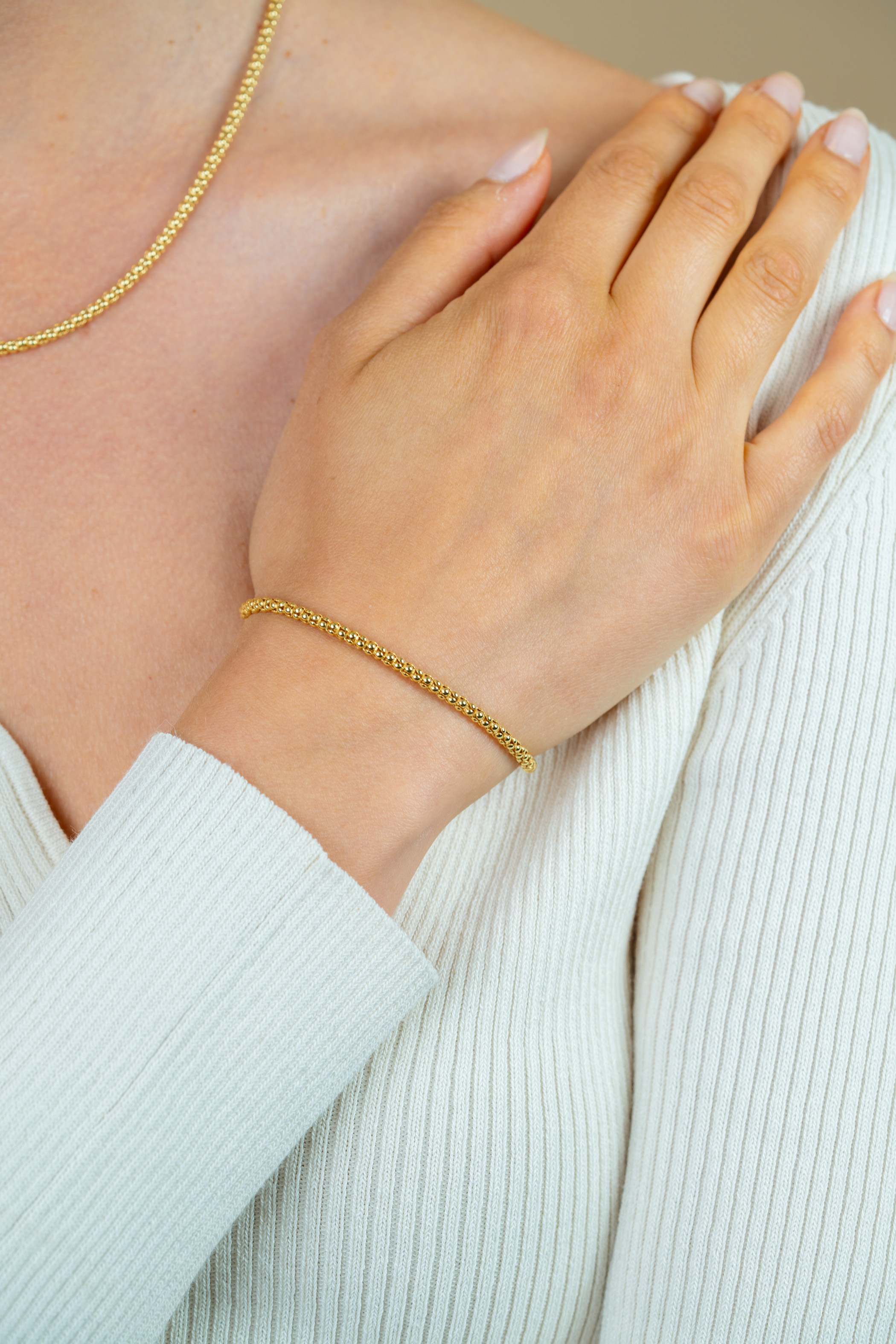 ZINZI zilveren schakelarmband geelverguld 18,5cm ZIA1288G