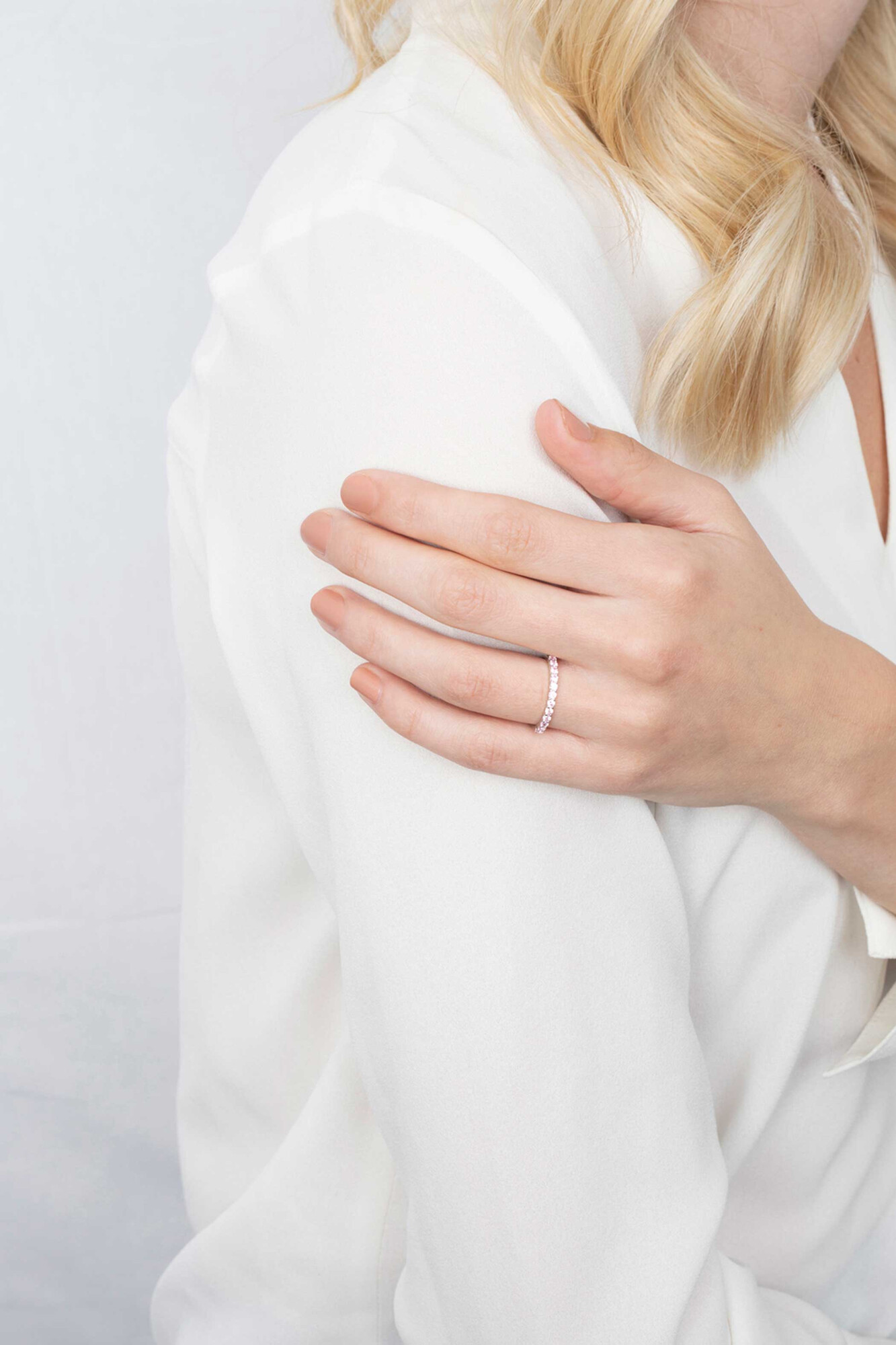 ZINZI zilveren ring roze ZIR827RC