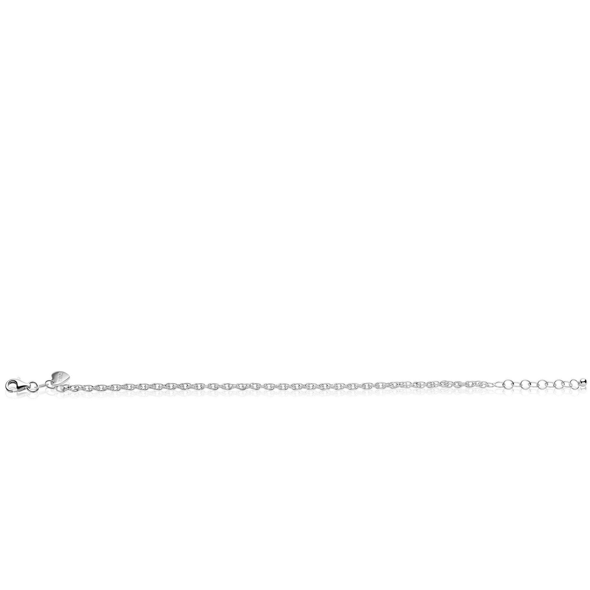 ZINZI zilveren massieve koord armband (2,6mm breed) 18-20cm ZIA2844