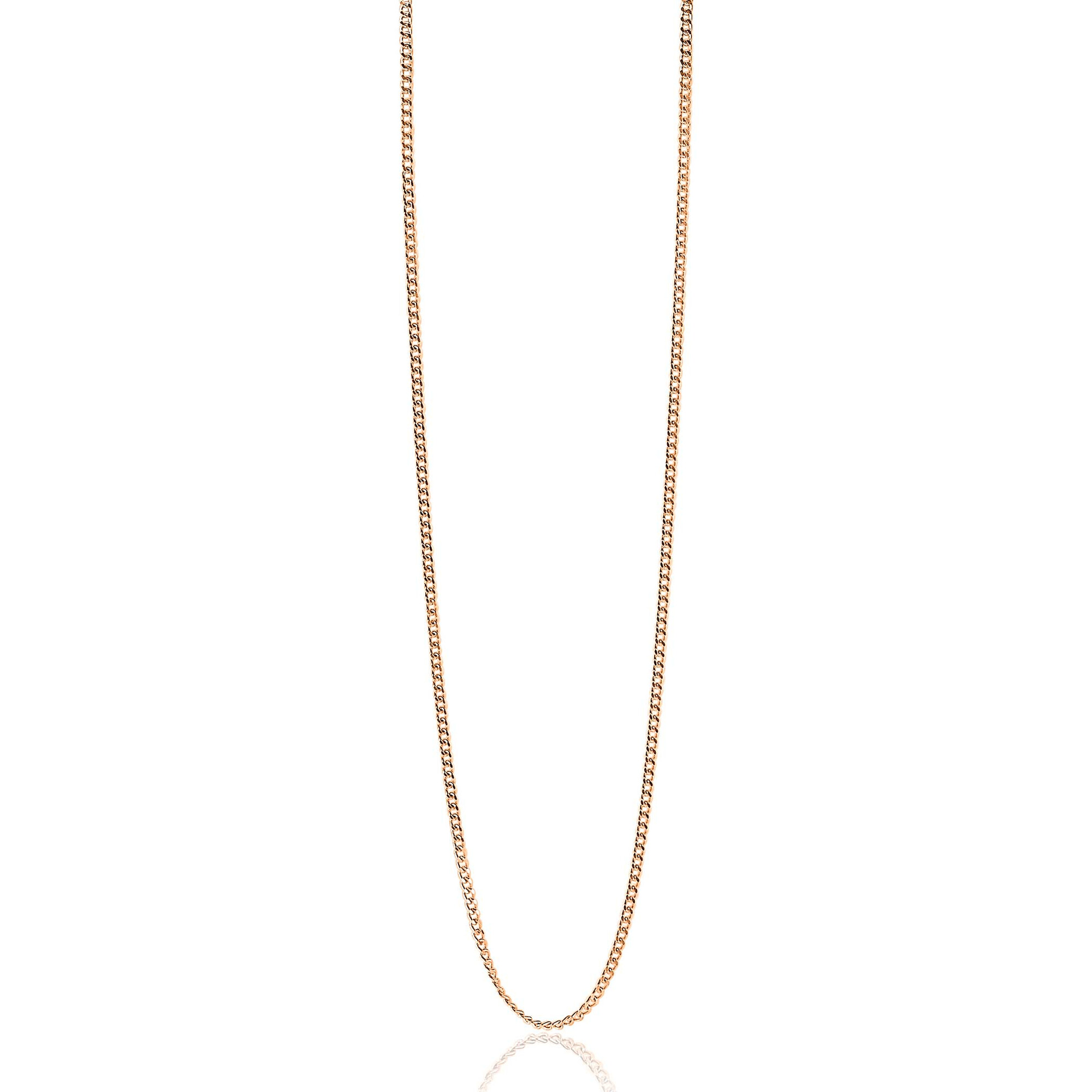 70cm ZINZI zilveren gourmet ketting rosé verguld ZILC-G70R