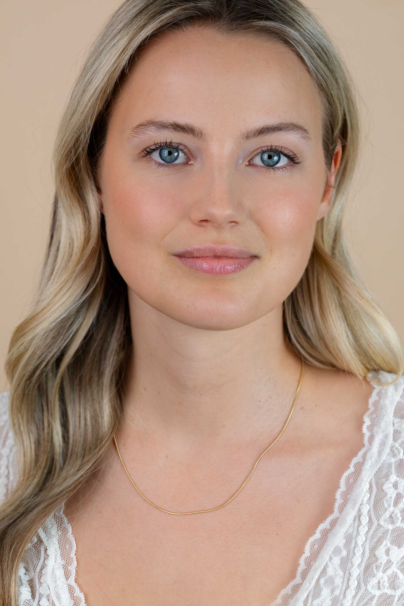 Zinzi zilveren slangen collier geel verguld 1mm breed 45cm ZISL45G