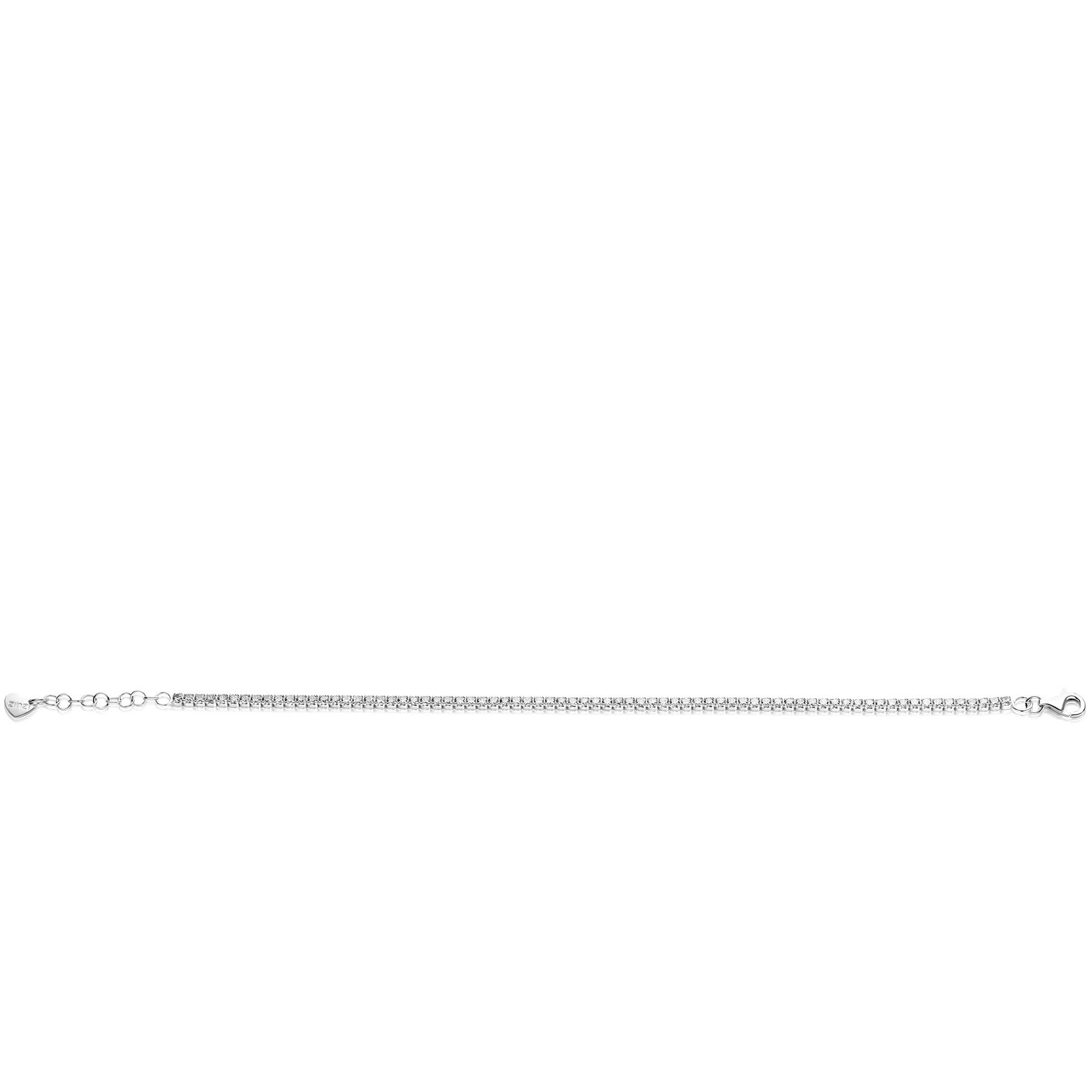 ZINZI zilveren tennis armband 2,1mm breed met rijzetting witte zirconia's ZIA2891