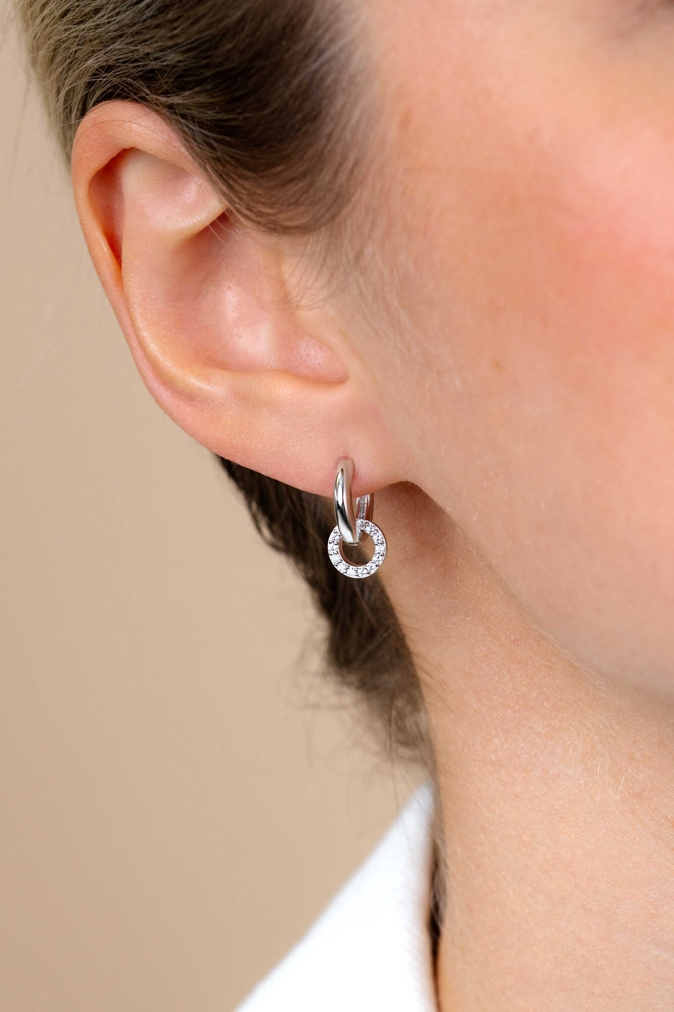 Zinzi zilveren oorringen 12 x 2mm glad met luxe klapsluiting  ZIO194
